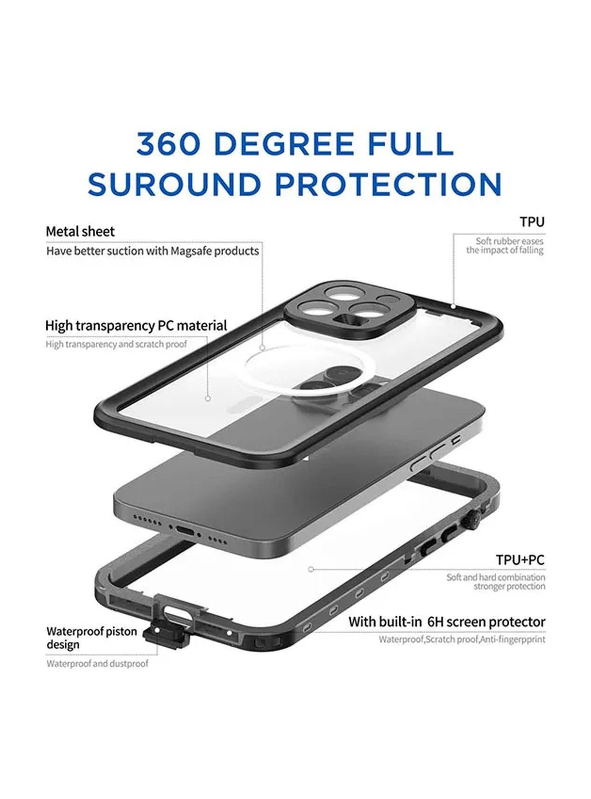 Carcasa Sumergible IP68 Para iPhone 15 Pro 6.1 Pulgadas-3