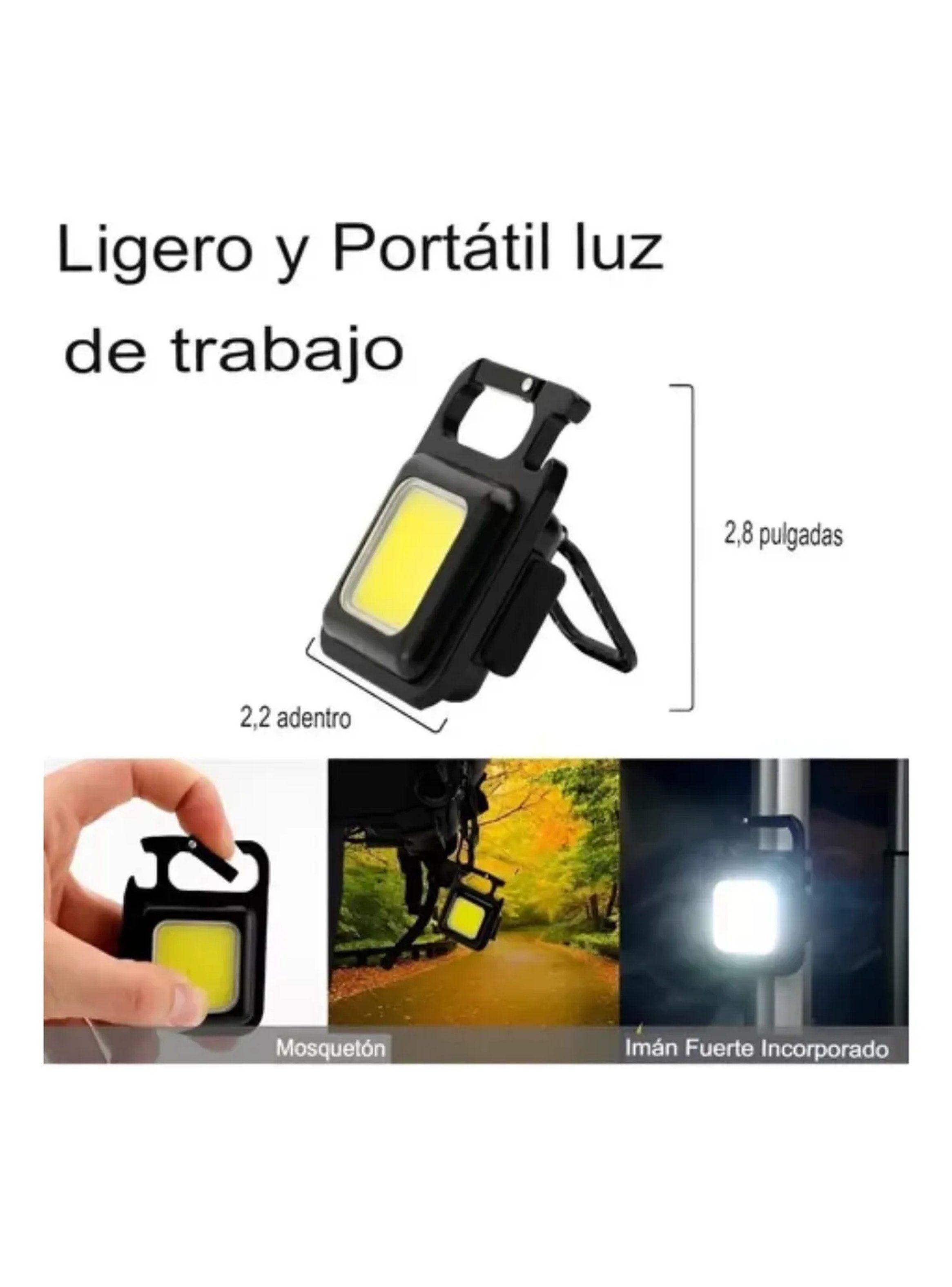 Luz LED Portátil Recargable Multifunción Negra-3