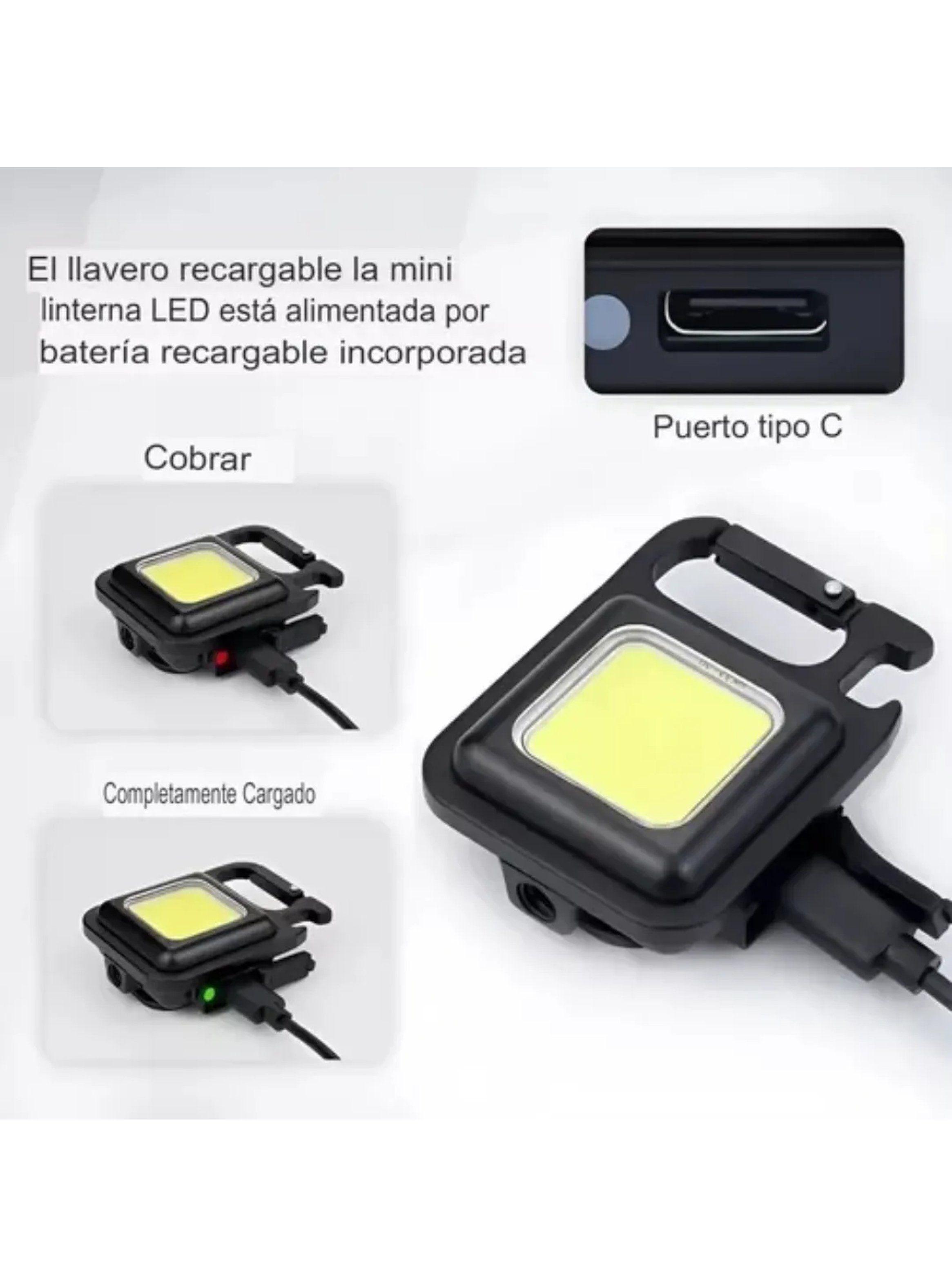 Luz LED Portátil Recargable Multifunción Negra-5