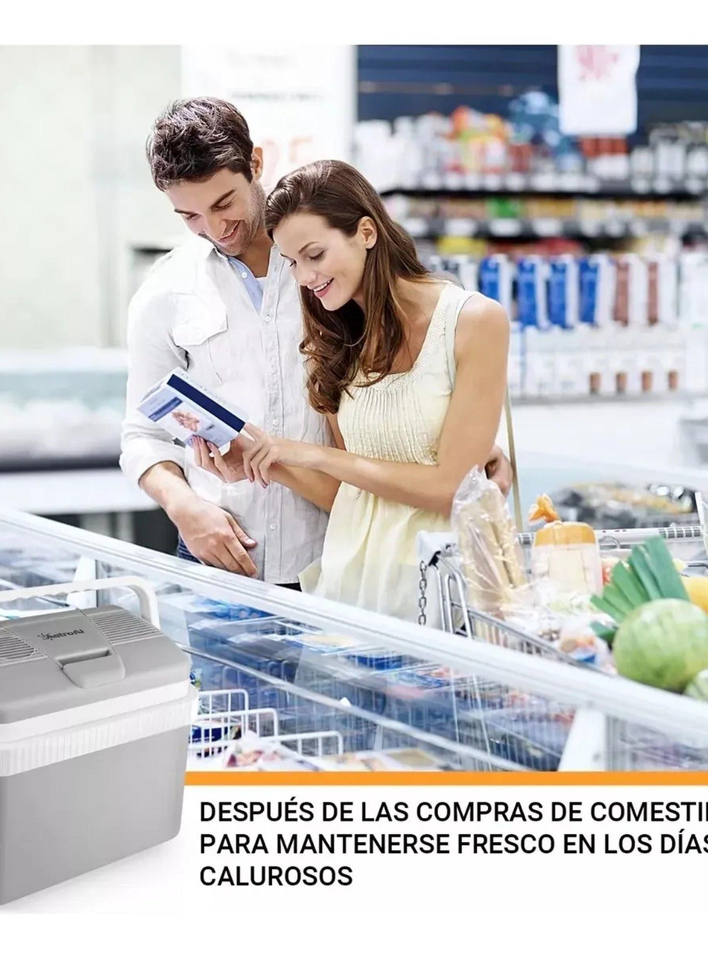 Nevera Eléctrica Portátil 32L Con Compresas Frías-6