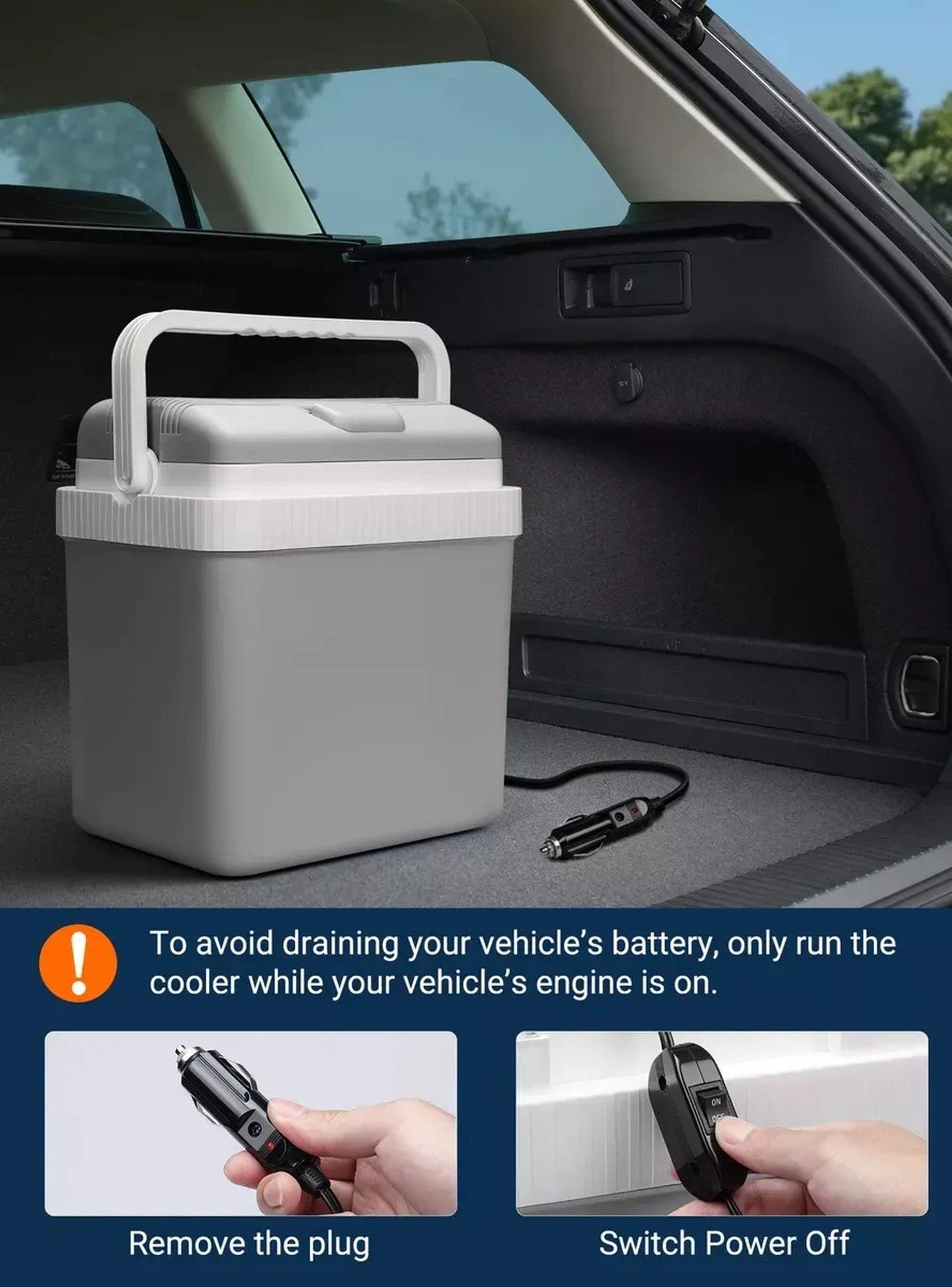 Nevera Eléctrica Portátil 32L Con Compresas Frías-8