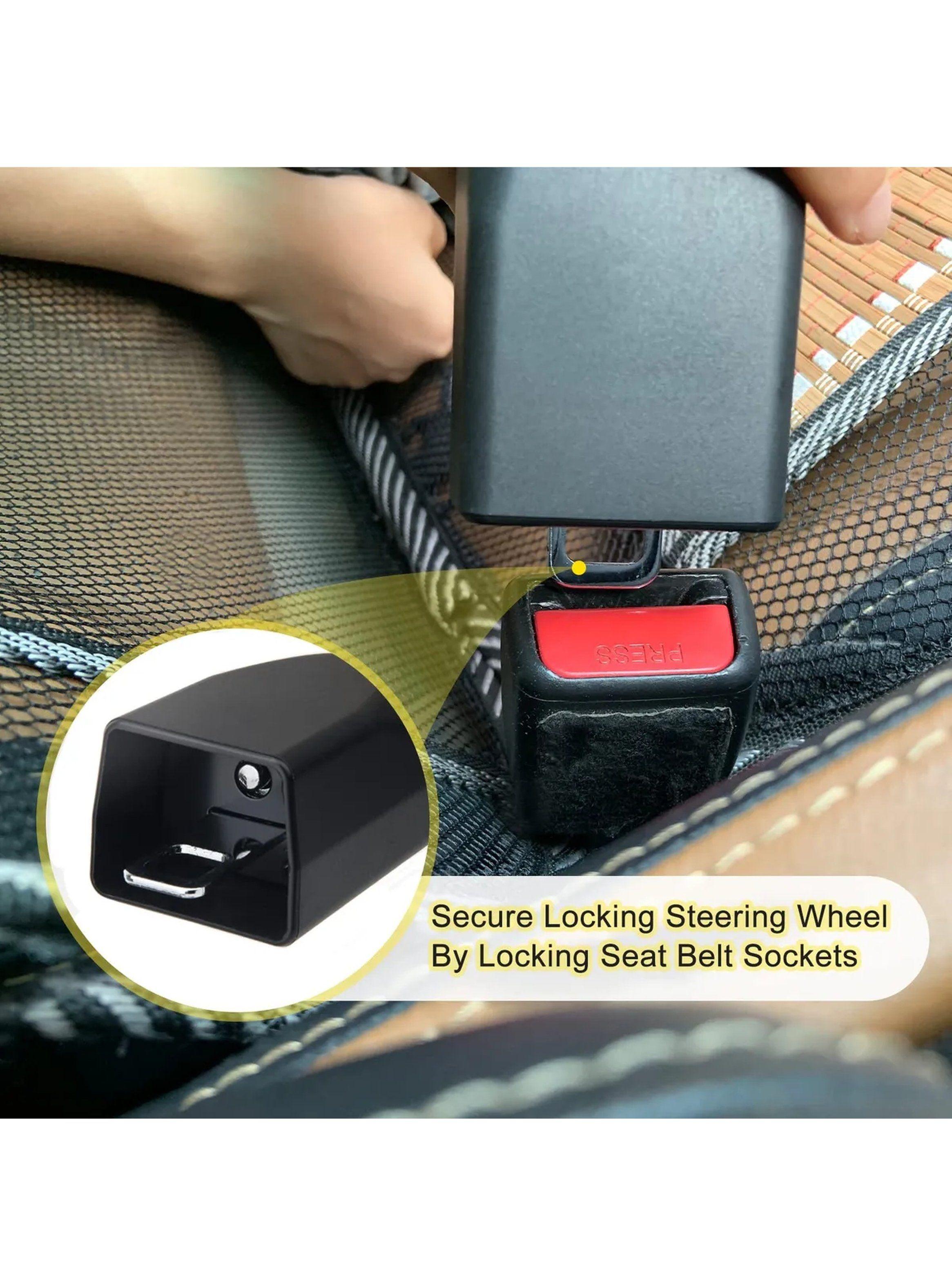 Candado Antirrobo para Volante Universal con Llaves Diseño Amarillo-7