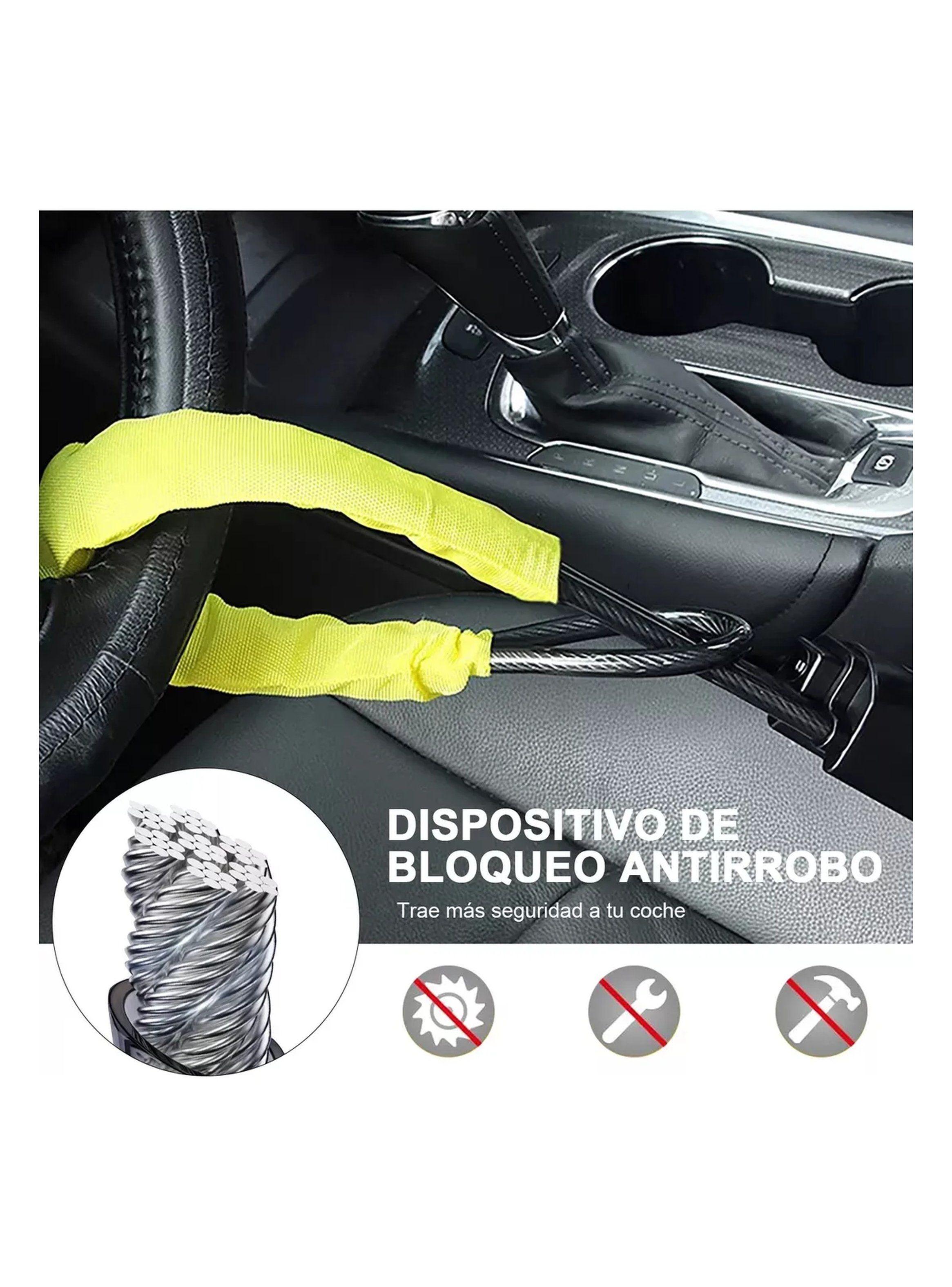 Candado Antirrobo para Volante Universal con Llaves Diseño Amarillo-8