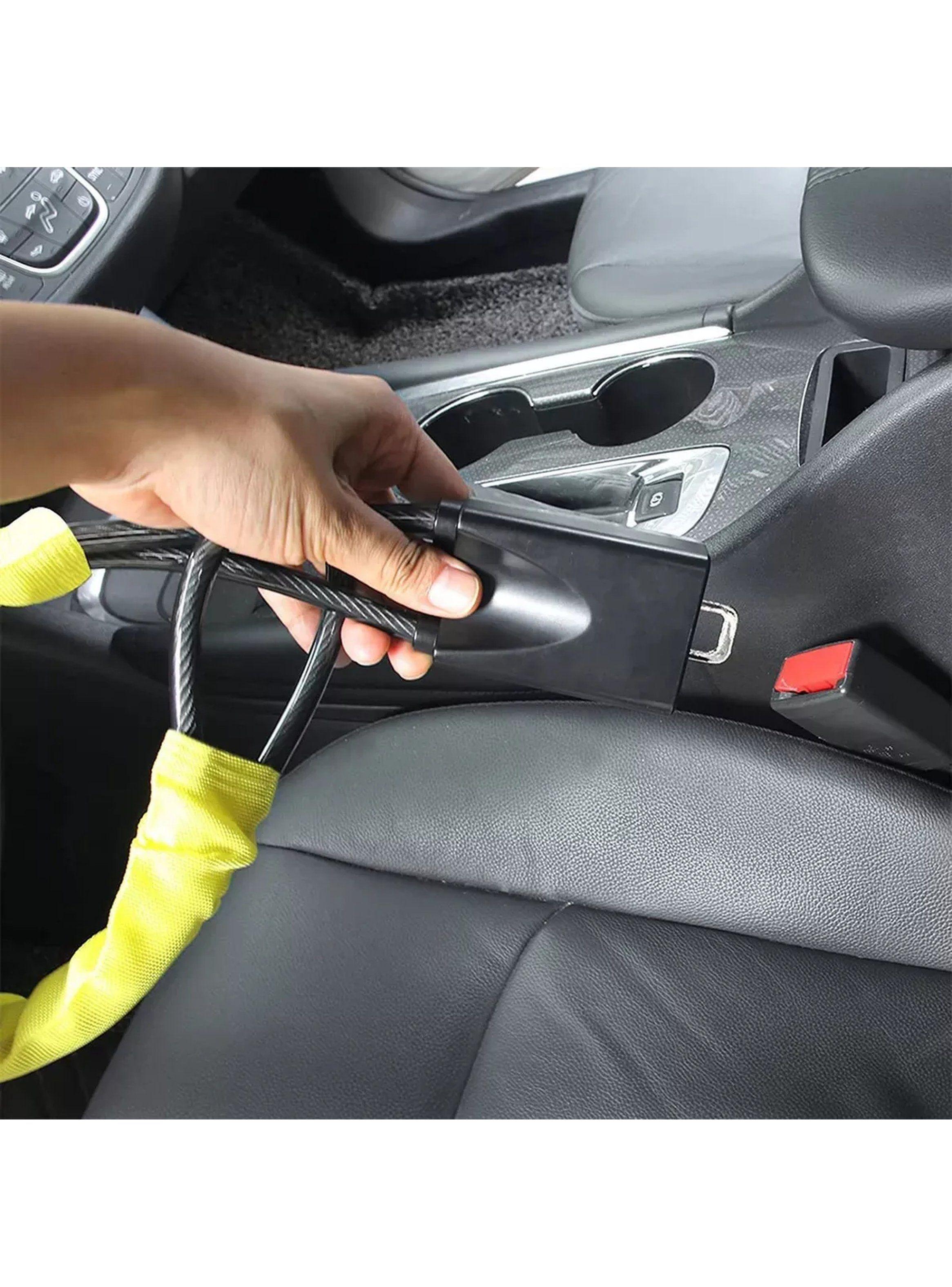 Candado Antirrobo para Volante Universal con Llaves Diseño Amarillo-9