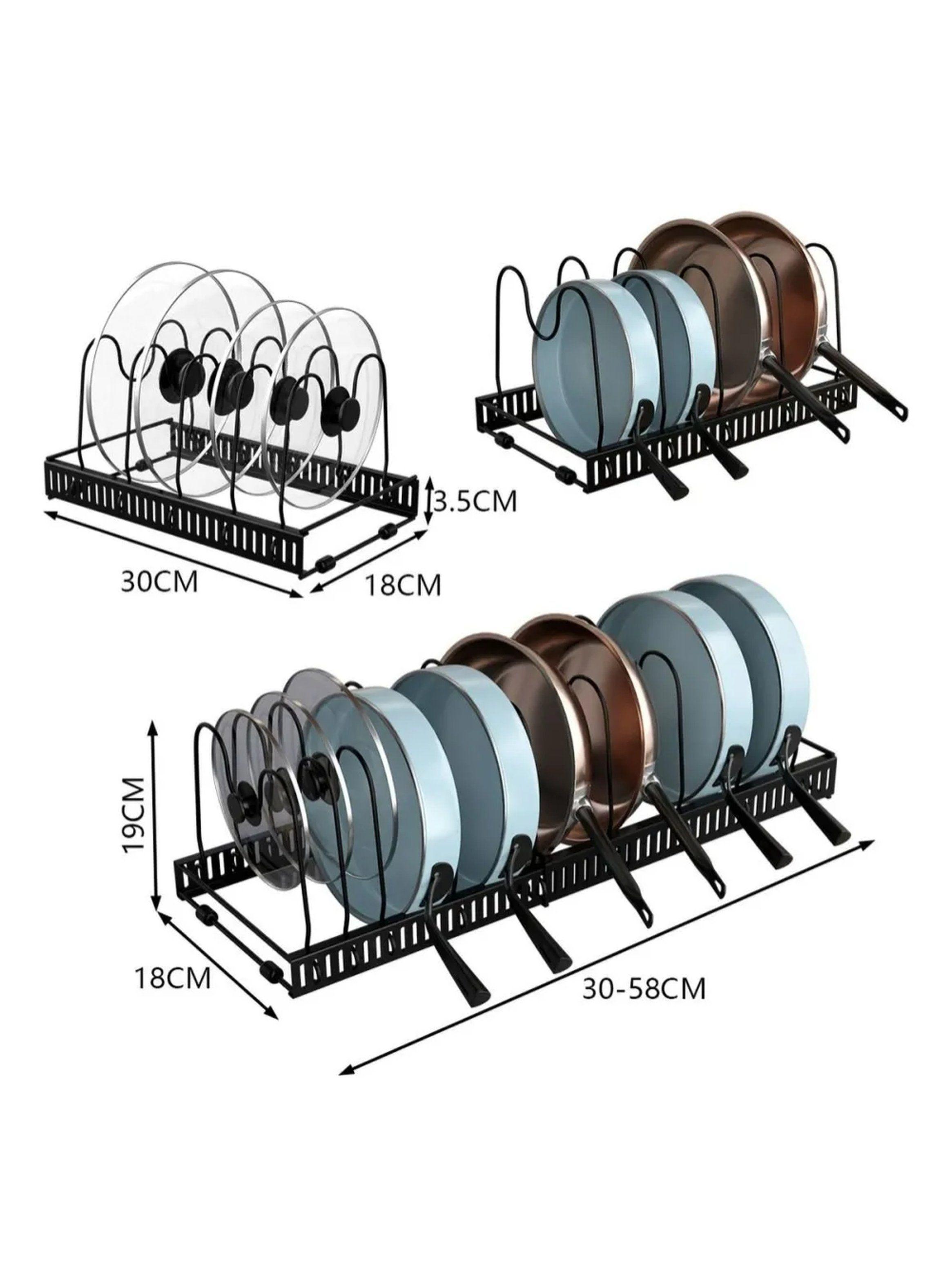 Organizador de Sartenes Ajustable Negro 2 Métodos de DIY-7