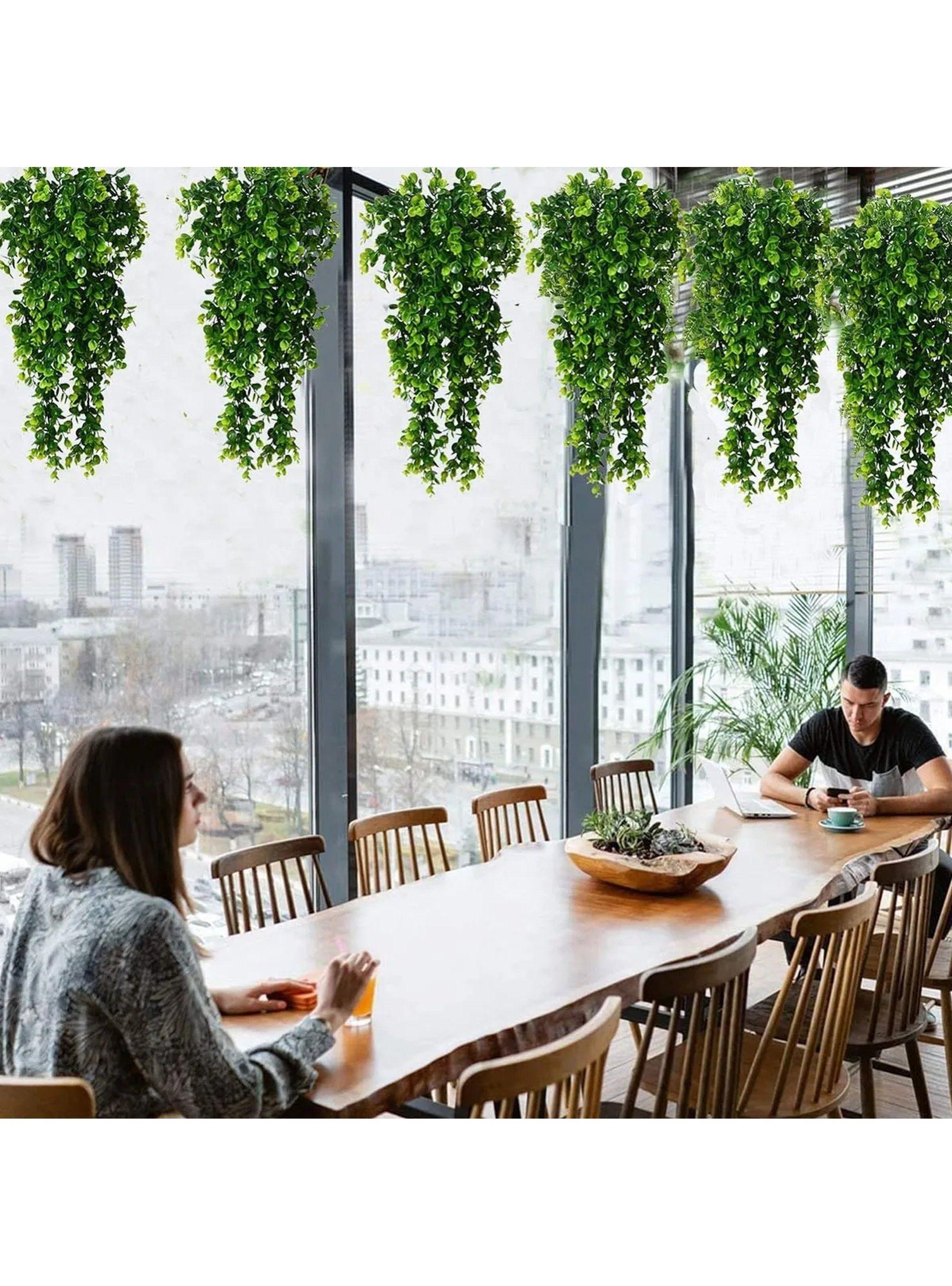 Plantas Colgantes Artificiales Decorativas 75cm X4 Interior y Exterior-3