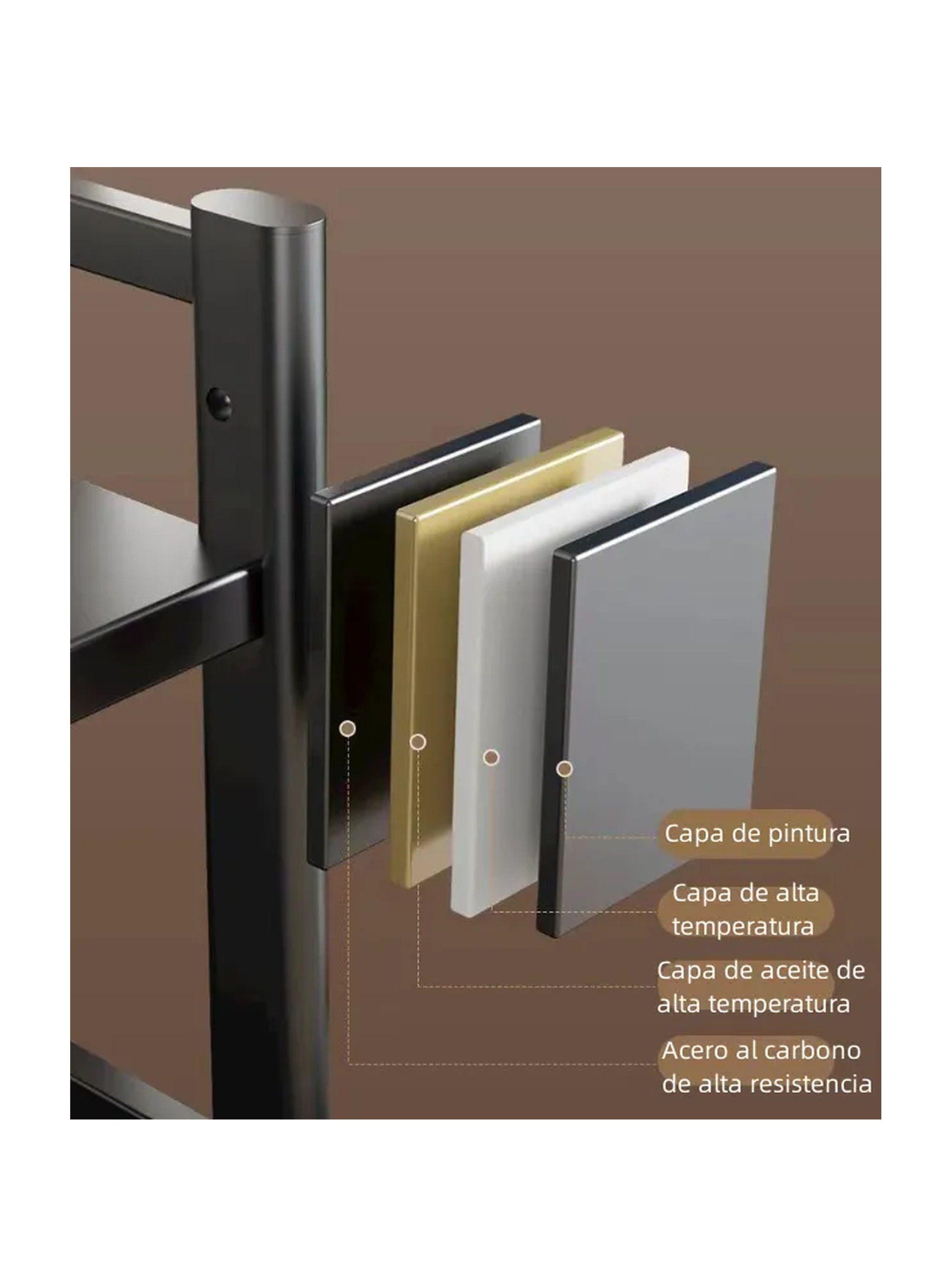 Estantería Cocina Retráctil Acero al Carbono Negra Altura 46 cm-2