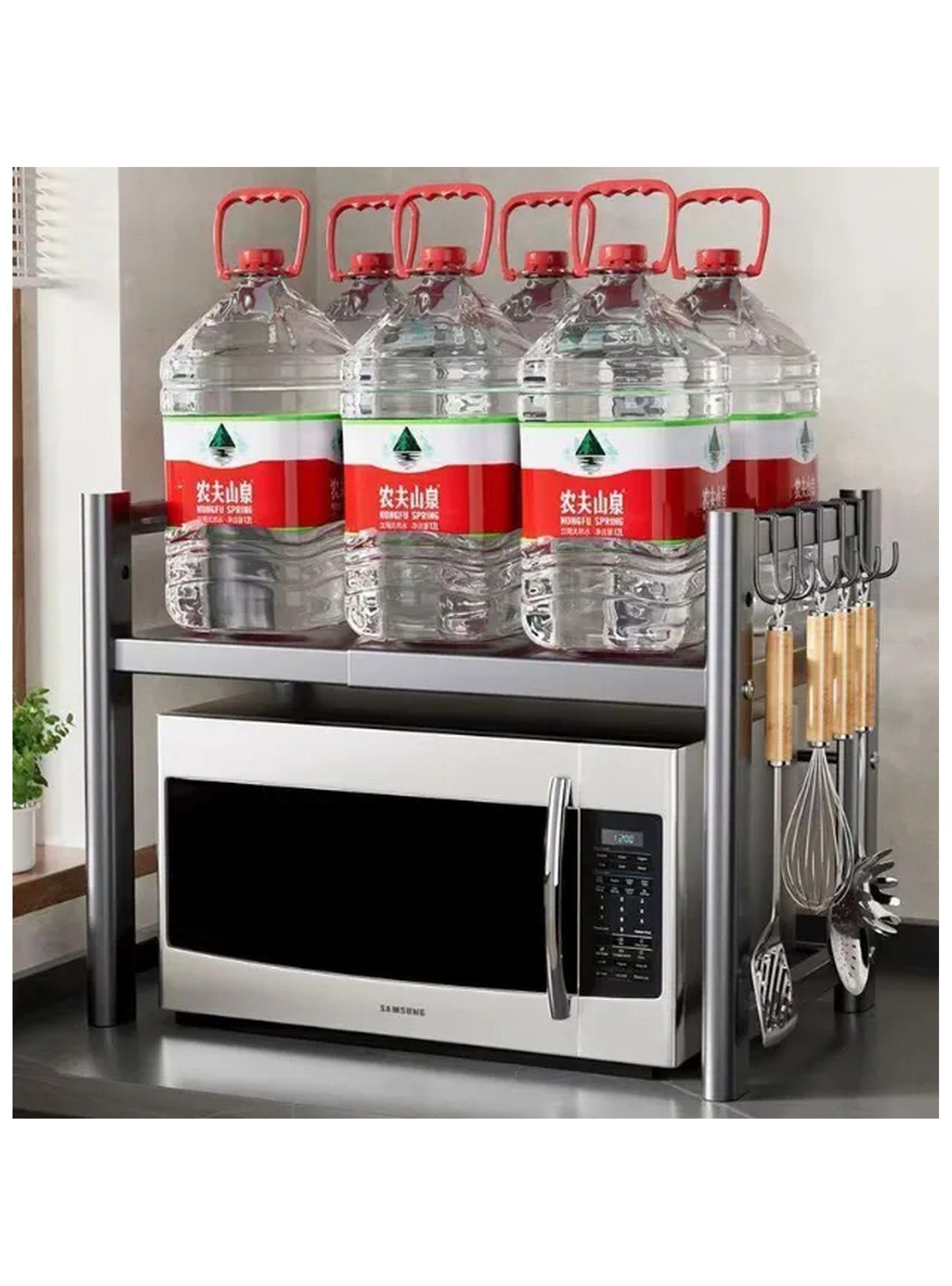 Estantería Cocina Retráctil Acero al Carbono Negra Altura 46 cm-3