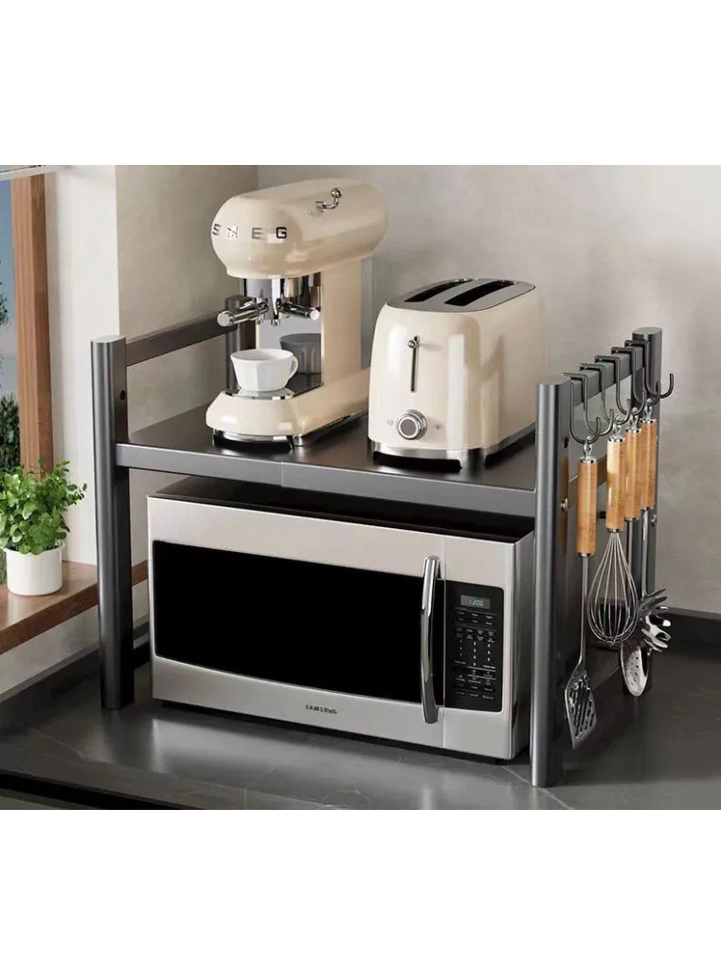 Estantería Cocina Retráctil Acero al Carbono Negra Altura 46 cm-4