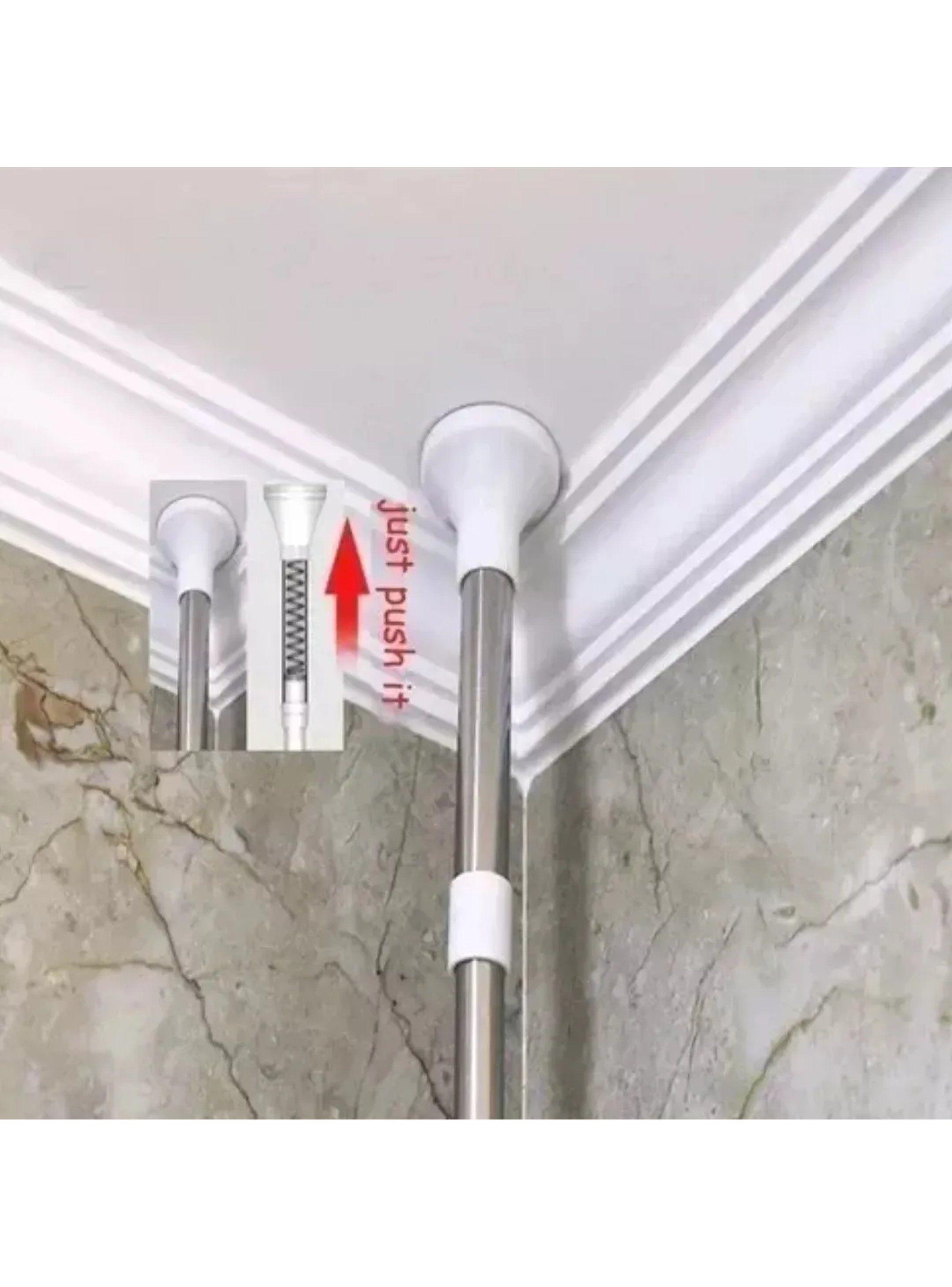 Estantería de Baño Ajustable con Racks de Almacenamiento y Ganchos Blancos-4