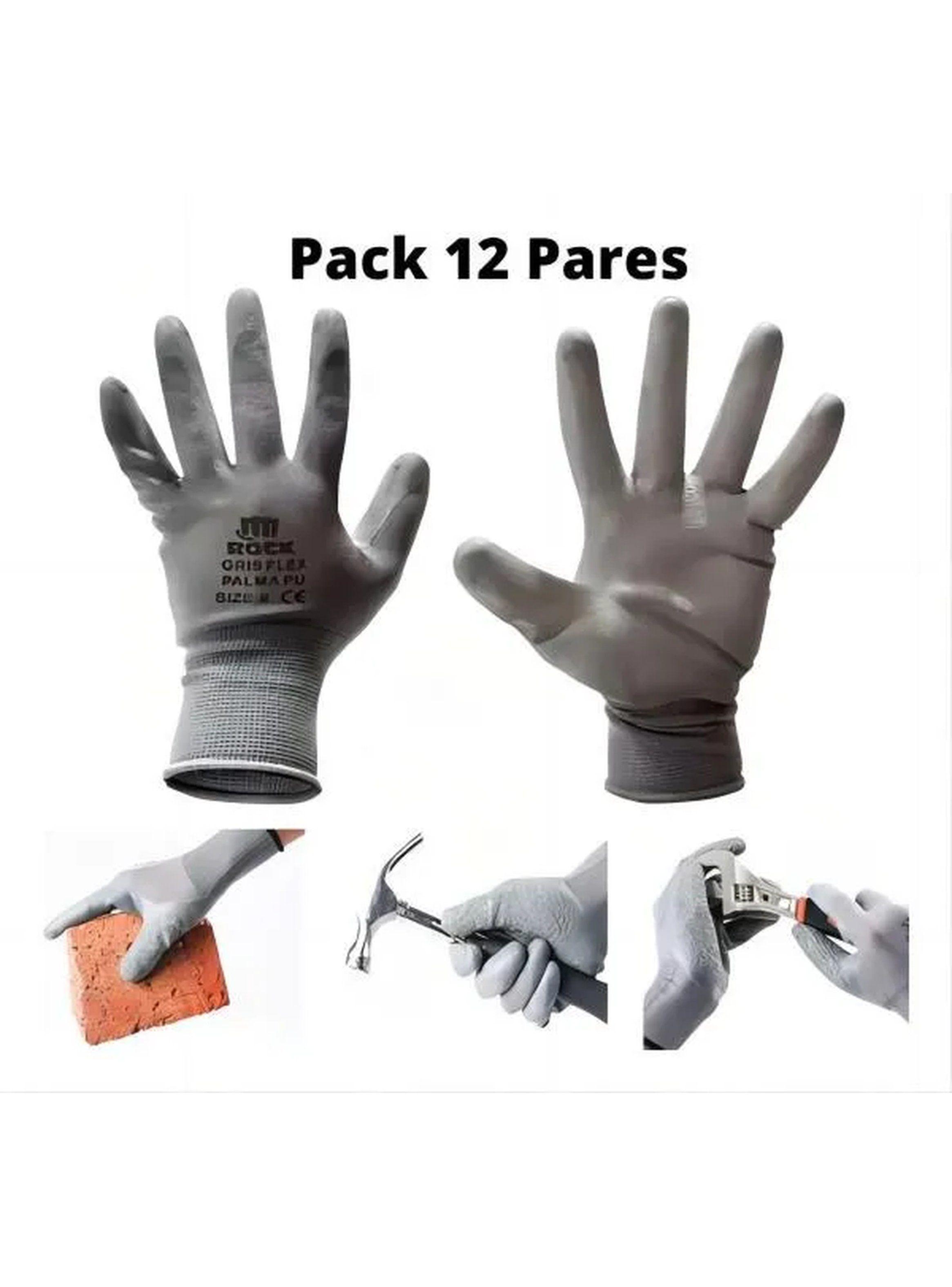 Guantes de Trabajo Resistentes Pack 12 Pares Gris-2