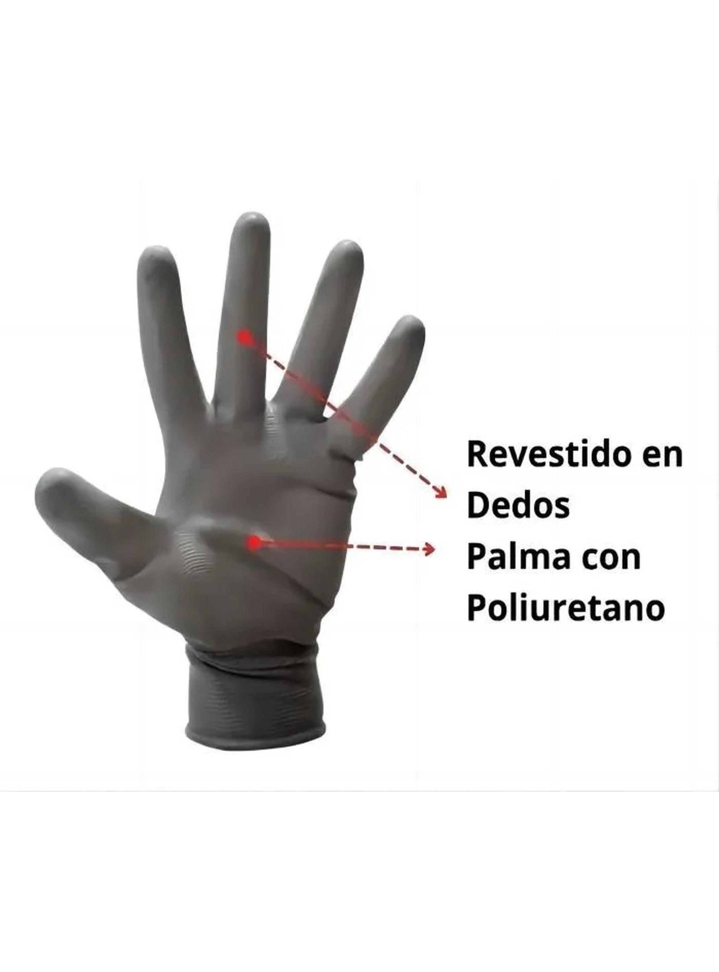 Guantes de Trabajo Resistentes Pack 12 Pares Gris-4