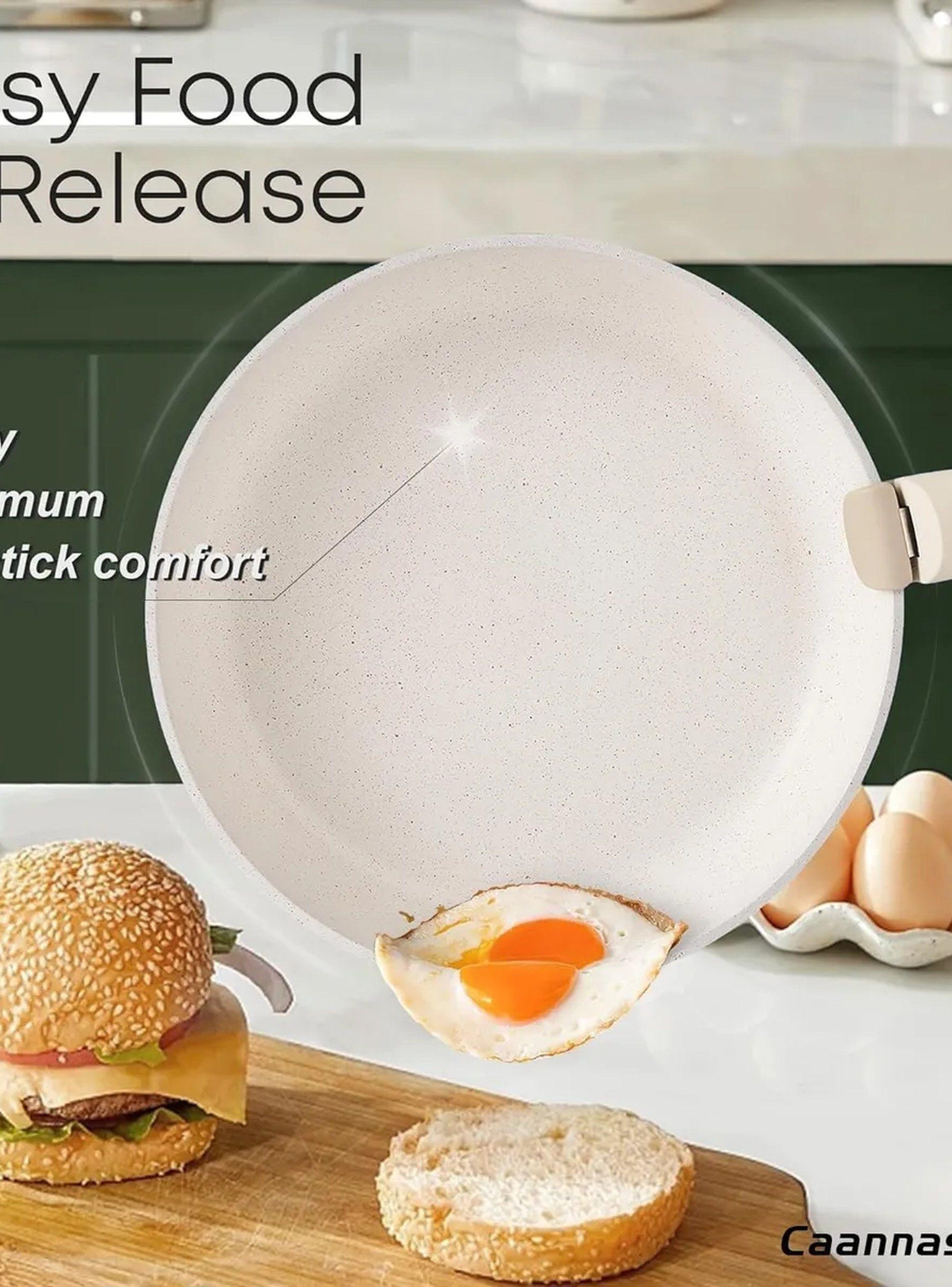 Juego de Ollas Apilables Mango Desmontable Antiadherentes Verde-3