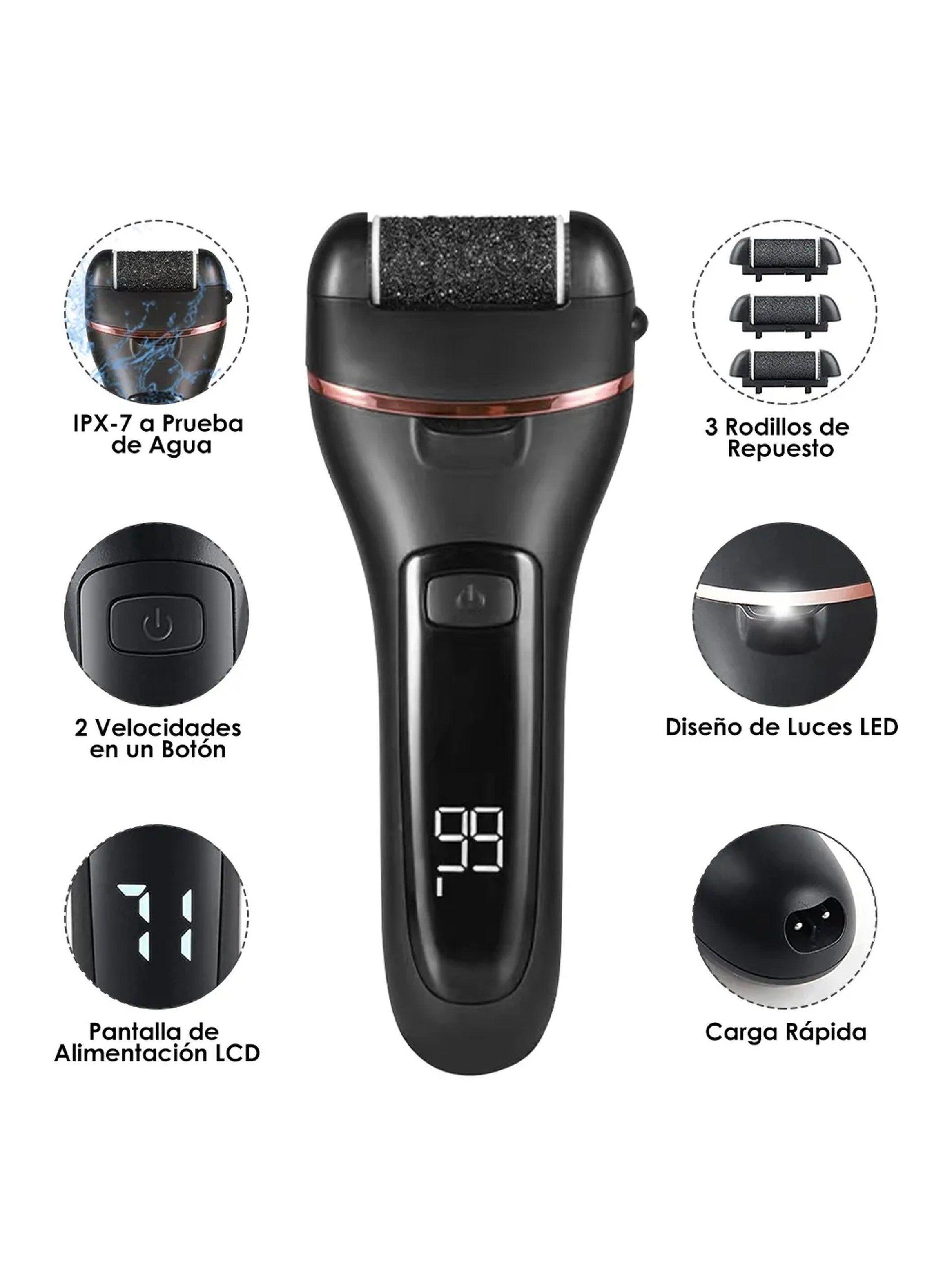 Removedor de Callos Eléctrico Impermeable Ajustable Pantalla Digital-4