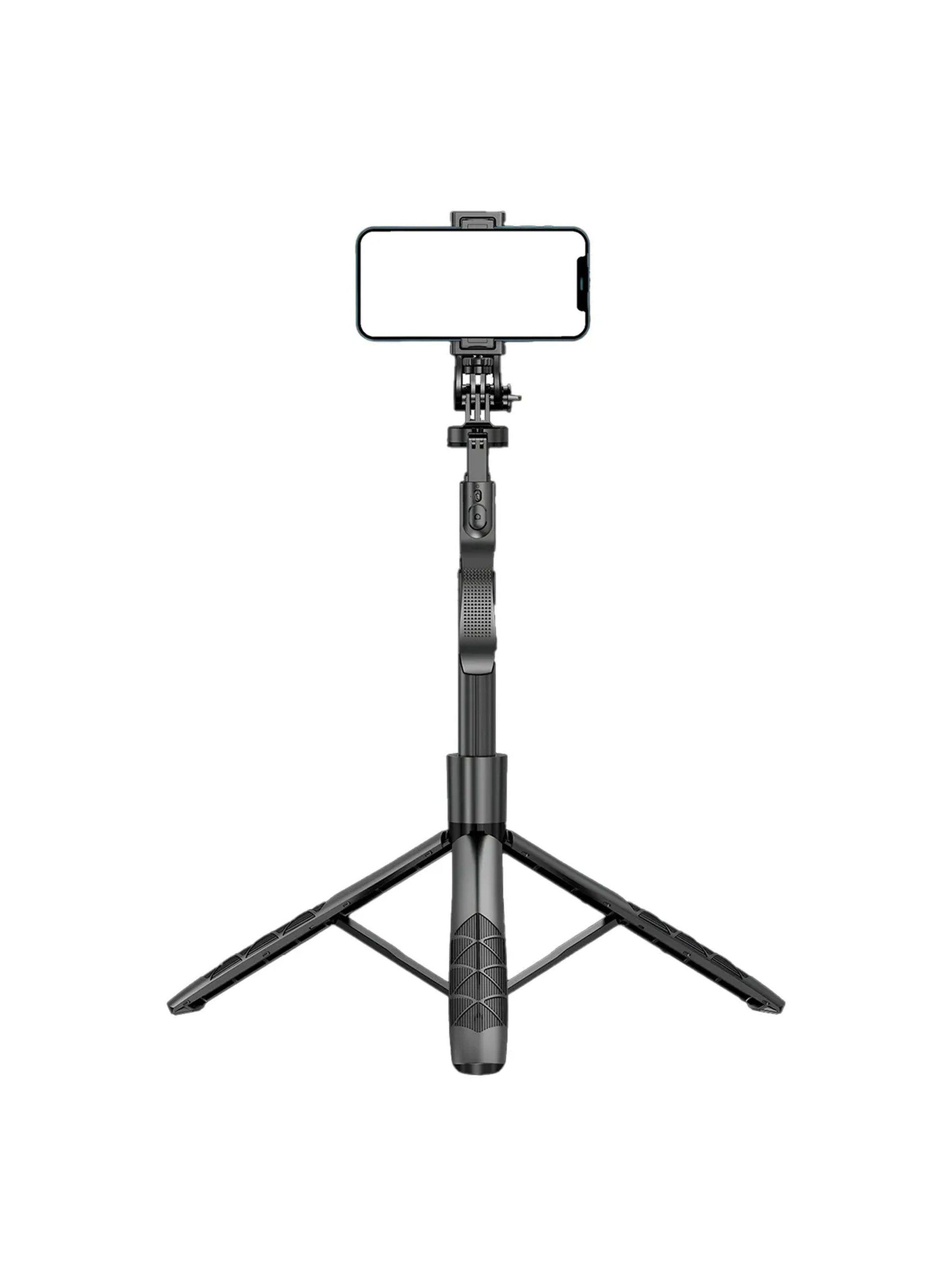Trípode Selfie Stick Ajustable con Bluetooth y Soporte para Teléfono-2