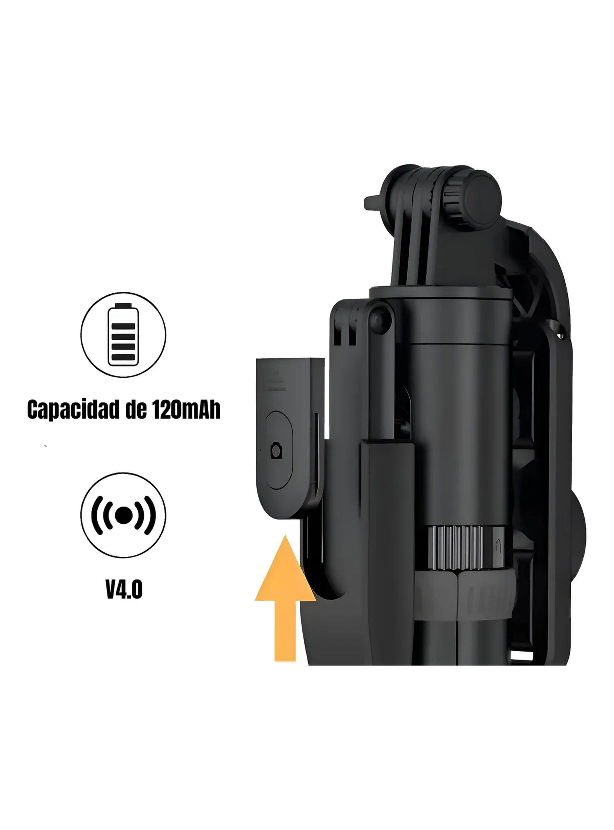 Trípode Selfie Stick Ajustable con Bluetooth y Soporte para Teléfono-5
