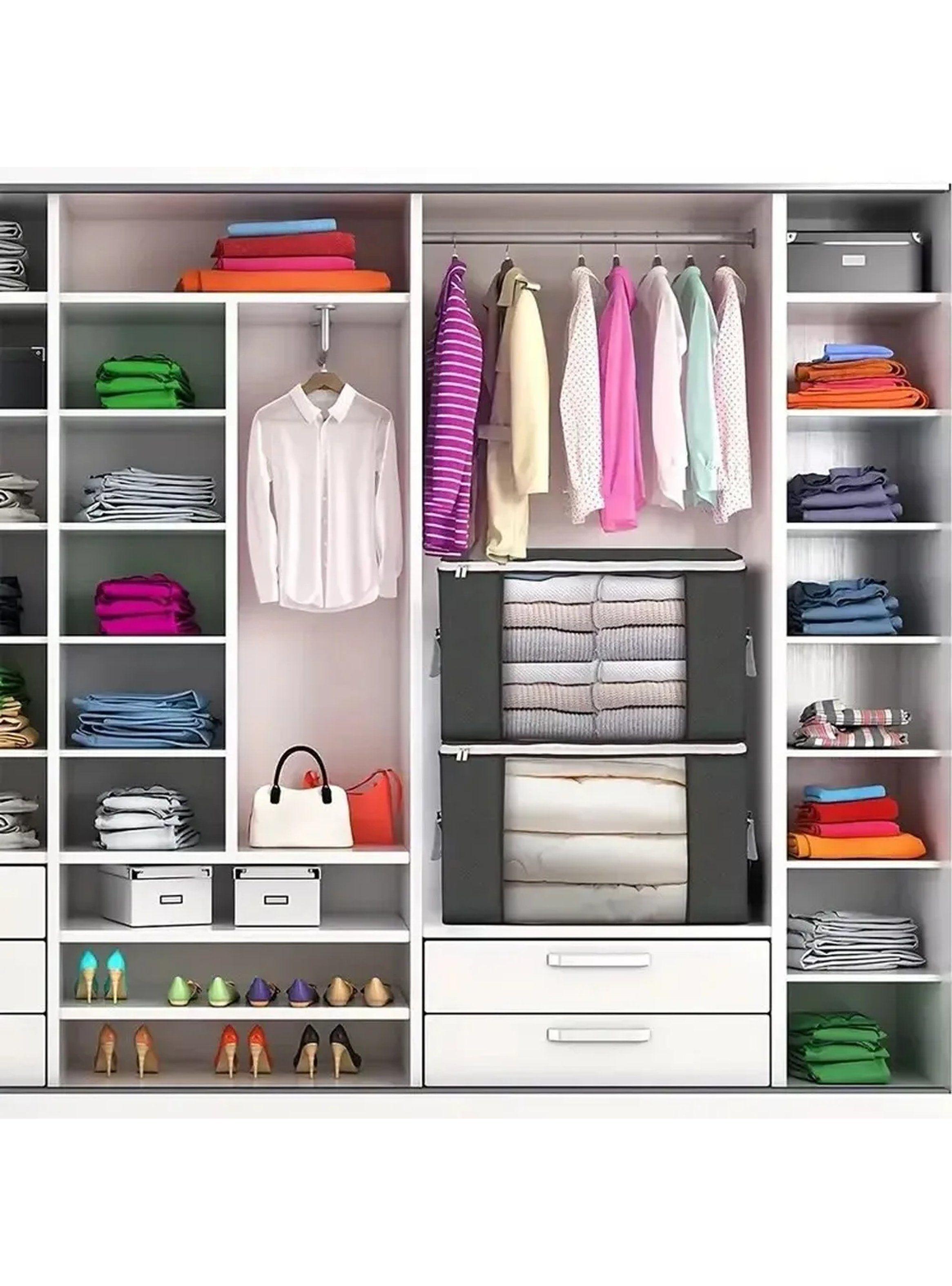 Caja Organizadora Plegable Tela 60L Antipolvo Rectangular-3