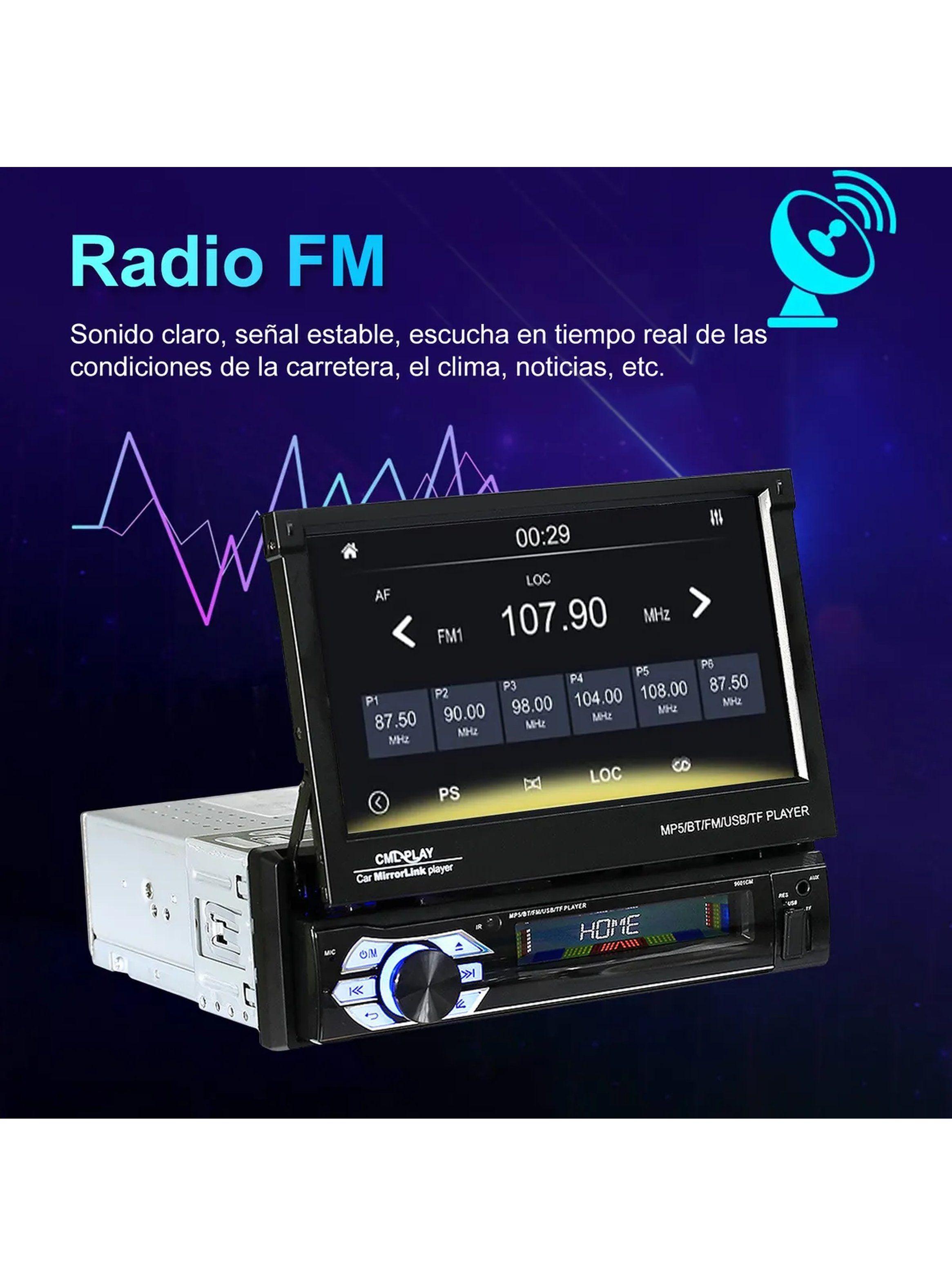 Estéreo para Auto Pantalla Táctil 7" Bluetooth y Cámara Trasera-4