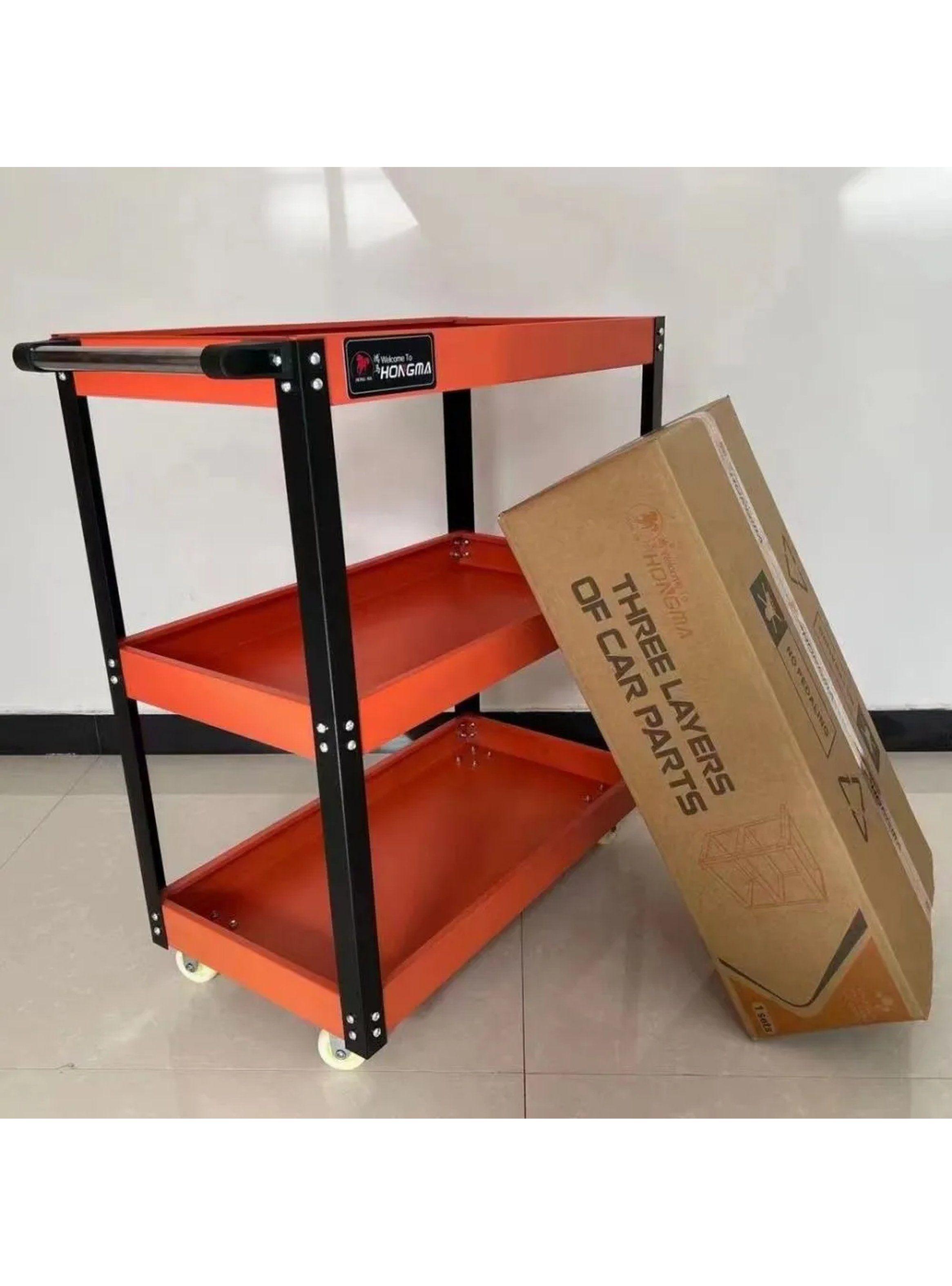 Carro de Herramientas de Metal 3 Niveles con Ruedas-4