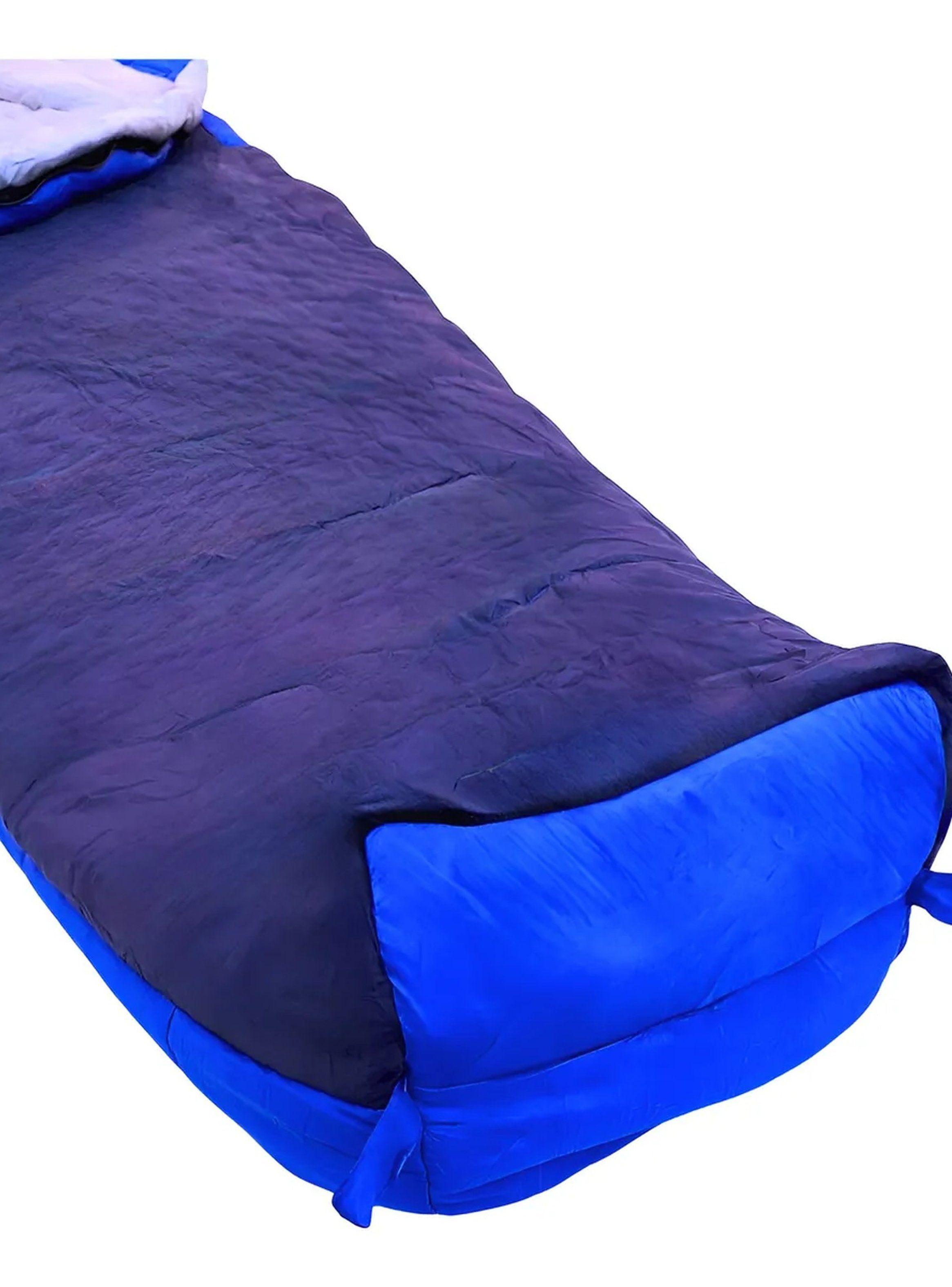 Saco de Dormir Térmico Portátil de Invierno Ligero Azul-5