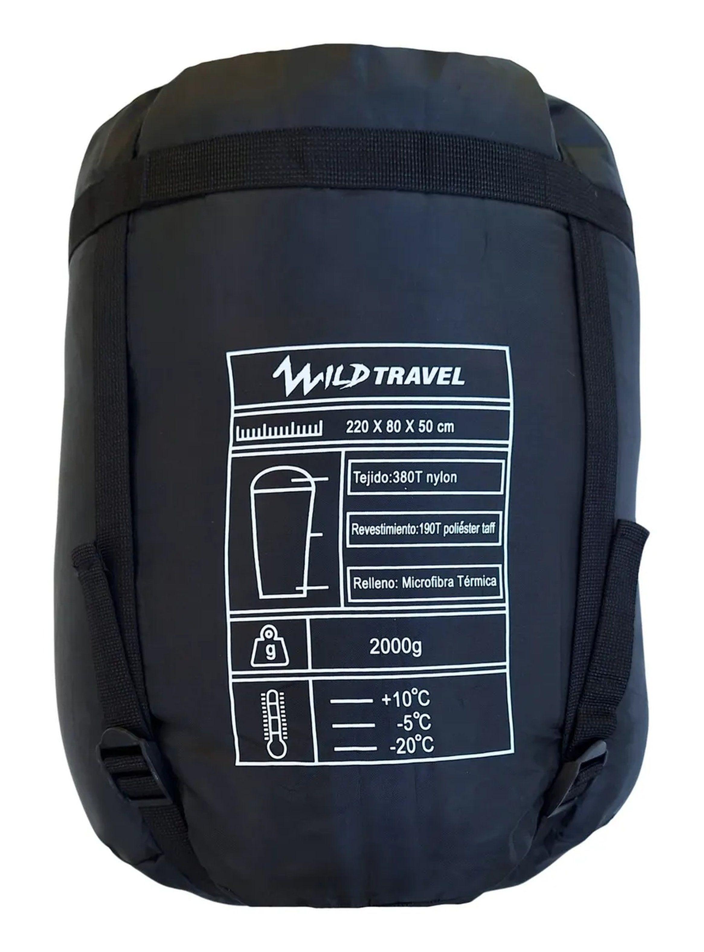 Saco de Dormir Térmico Portátil de Invierno Ligero Azul-7