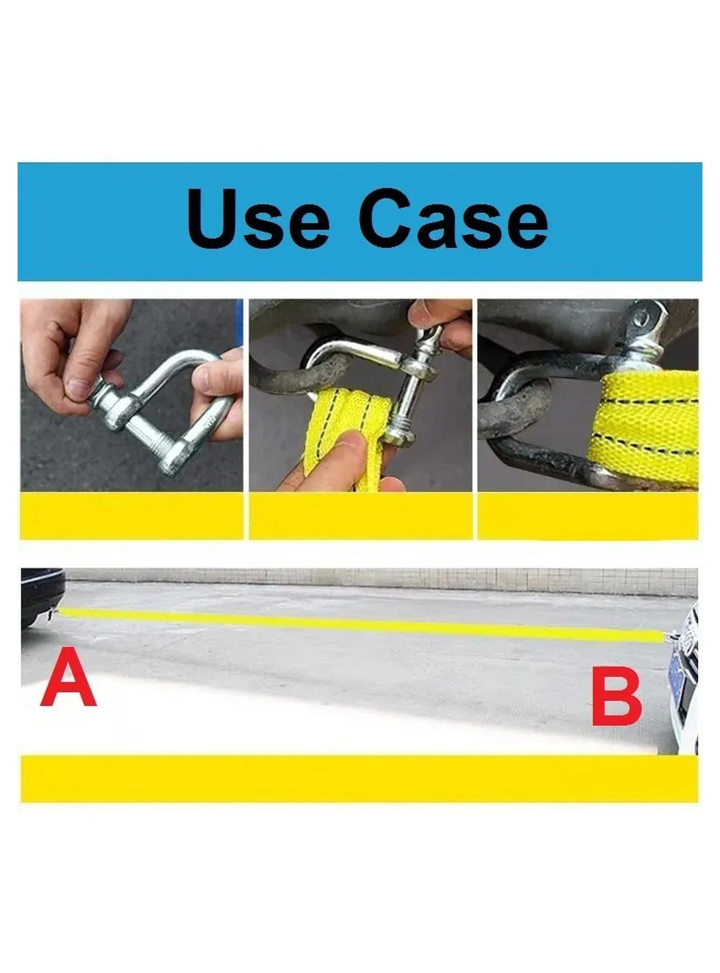 Correa de Remolque 5M 5 Toneladas Gancho de Acero-5