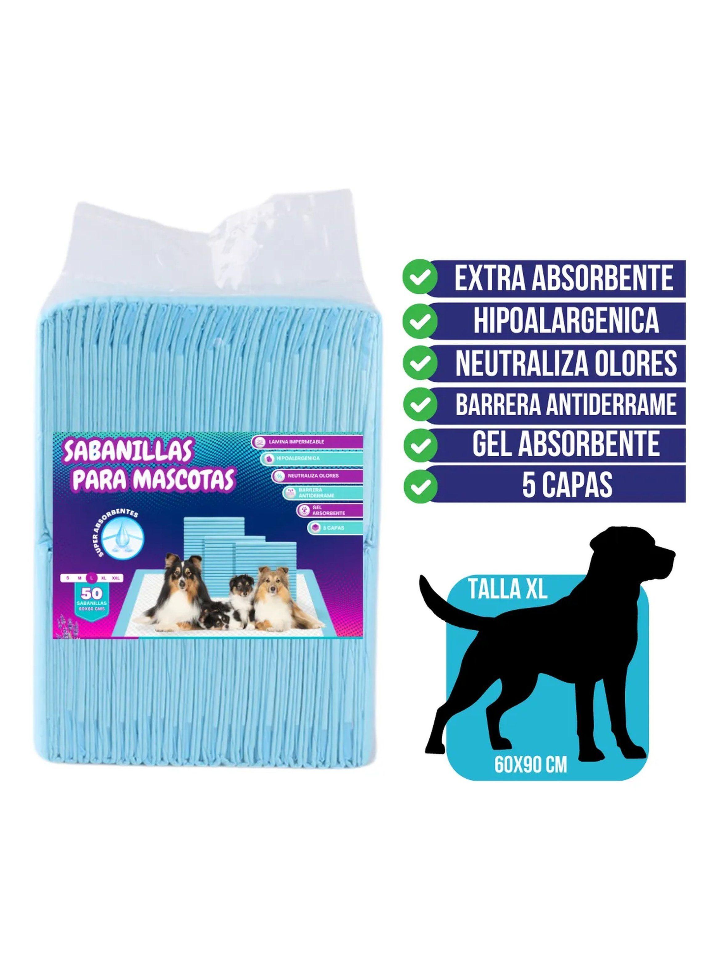 Sabanillas Absorbentes para Mascotas 50 Unidades Antifugas-5