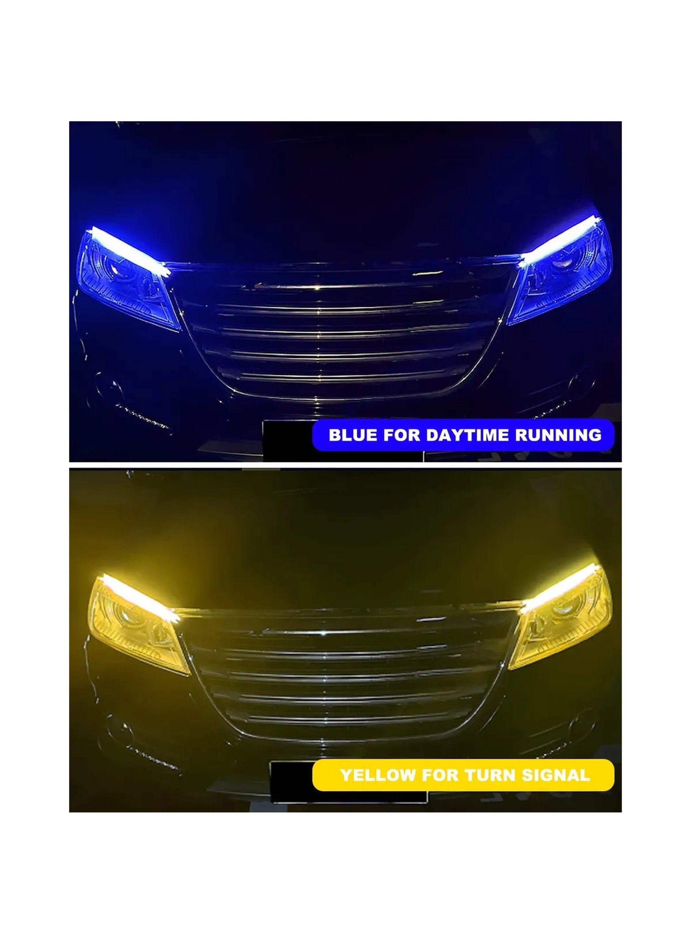 Tira LED Señal de Giro Fluida Impermeable IP68 Amarillo y Azul-4