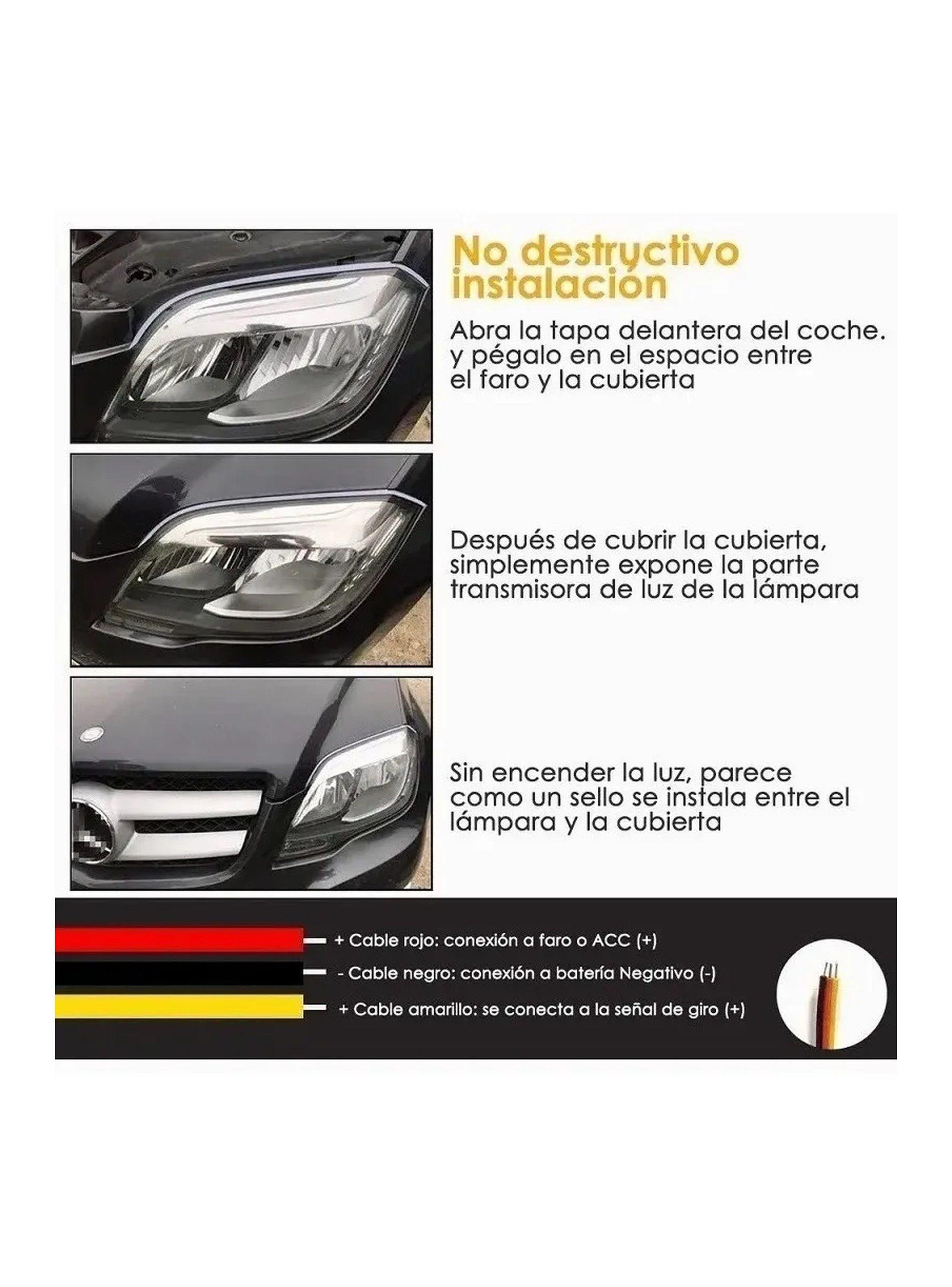 Tira LED Señal de Giro Fluida Impermeable IP68 Amarillo y Azul-6