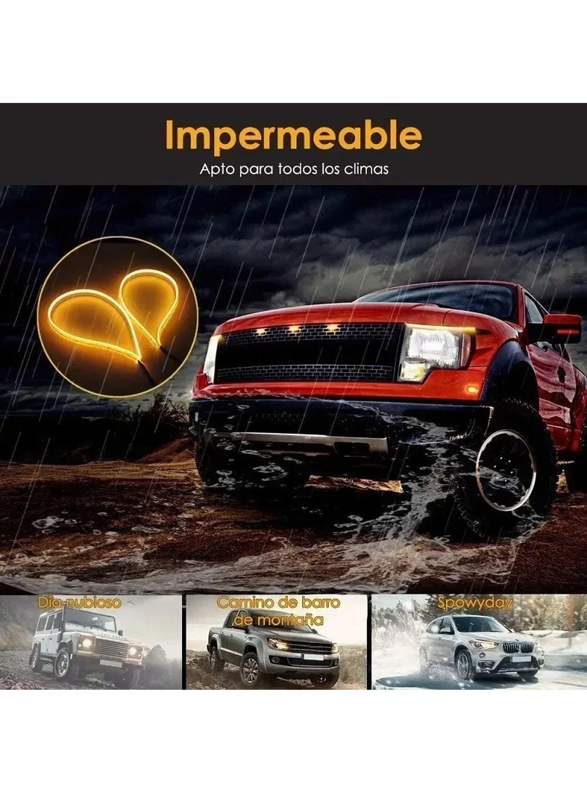 Tira LED Señal de Giro Fluida Impermeable IP68 Amarillo y Azul-8