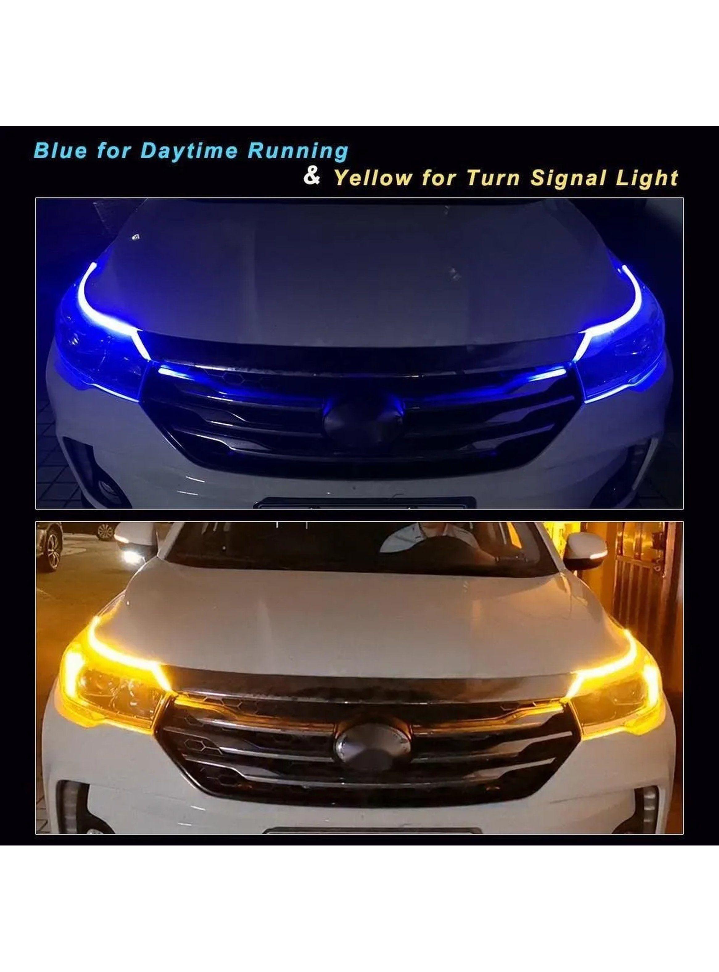 Tira LED Señal de Giro Fluida Impermeable IP68 Amarillo y Azul-9