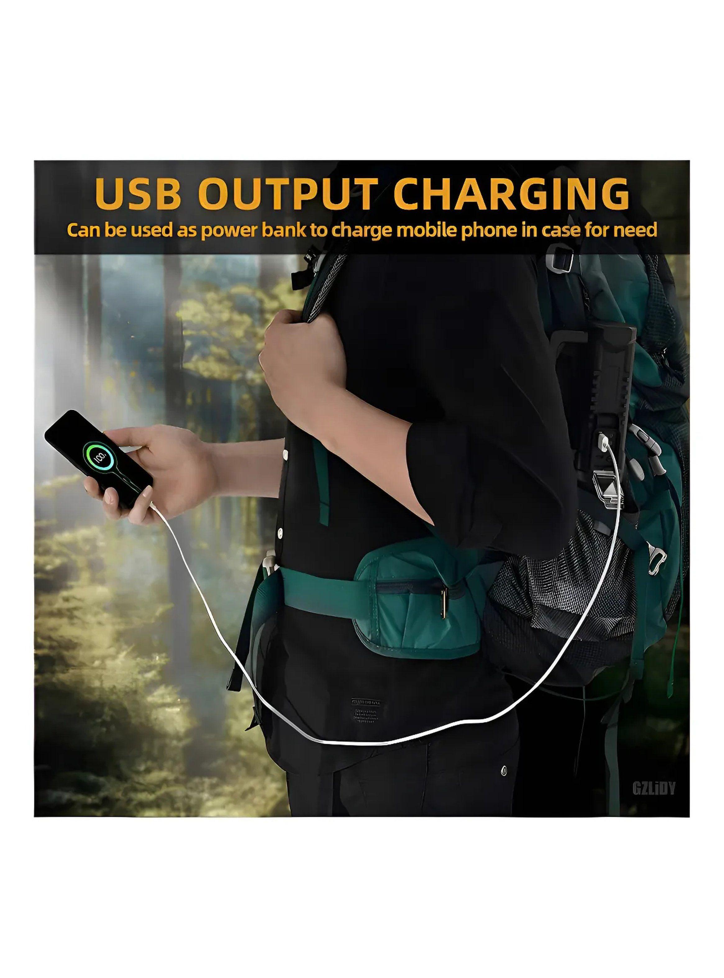 Linterna Recargable LED Portátil de Alta Potencia con Soporte USB-2