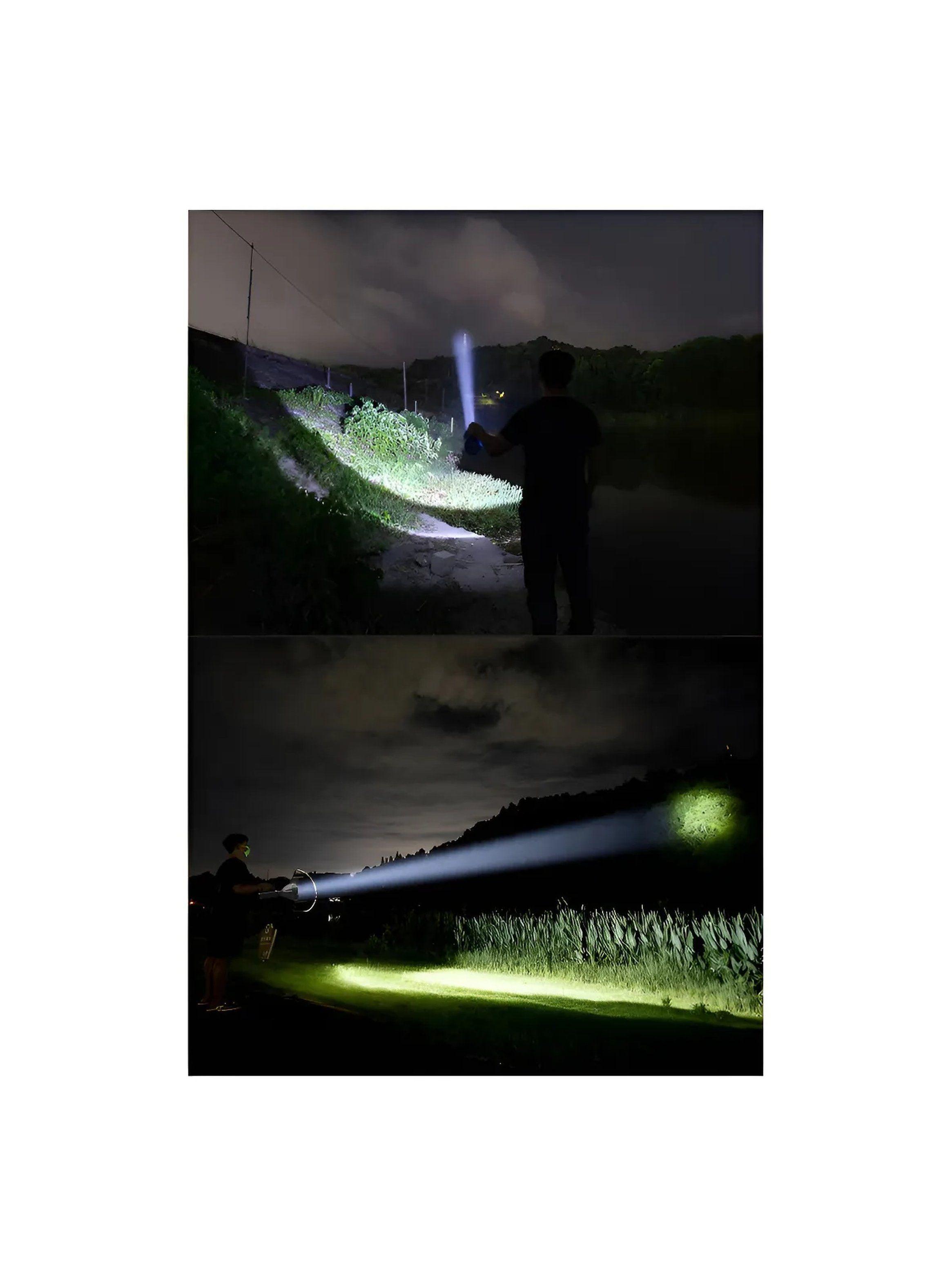 Linterna Recargable LED Portátil de Alta Potencia con Soporte USB-3