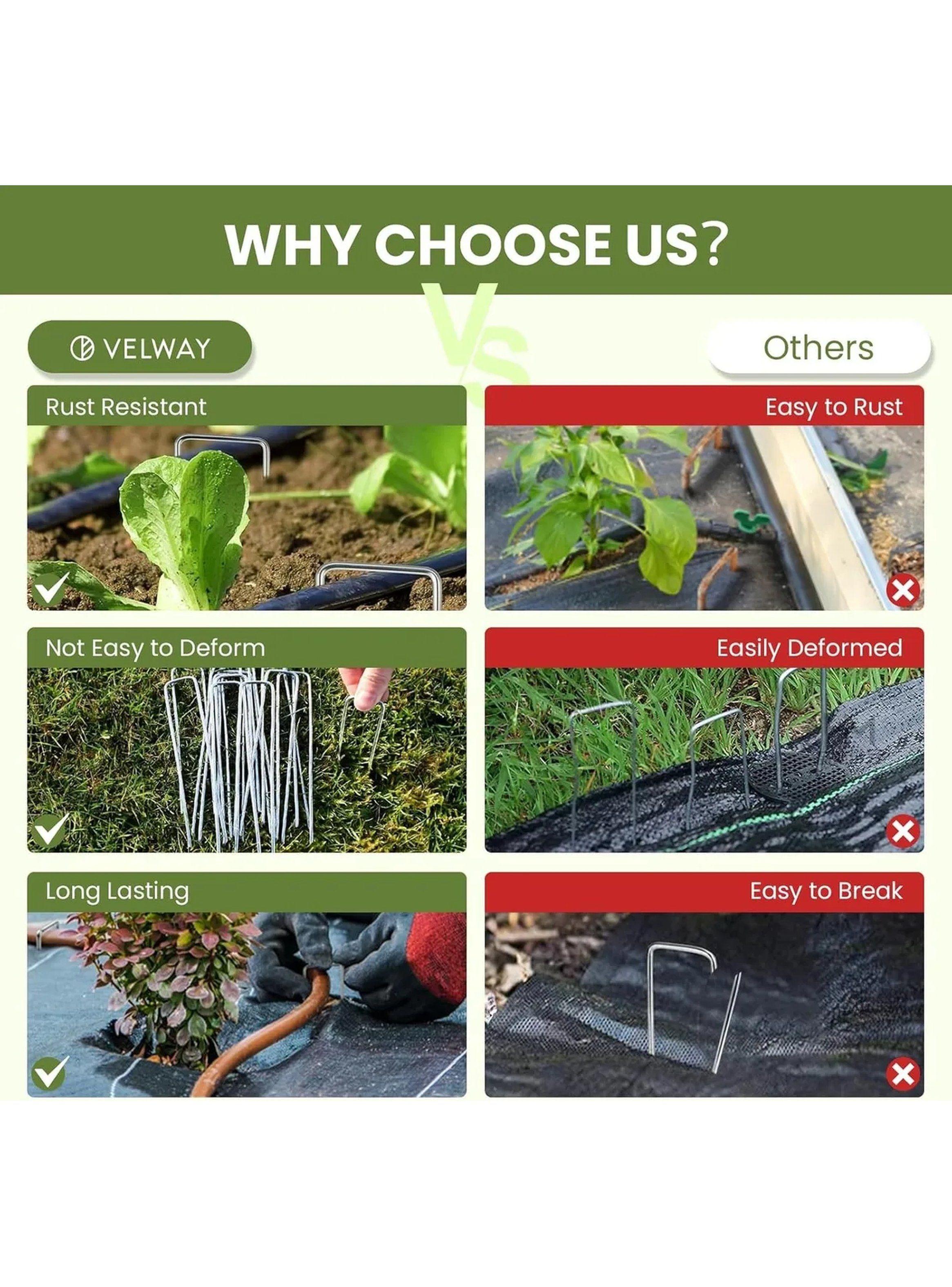 Estacas de Jardín Galvanizadas Resistentes al Óxido x100 | 150 mm x 36 mm-2