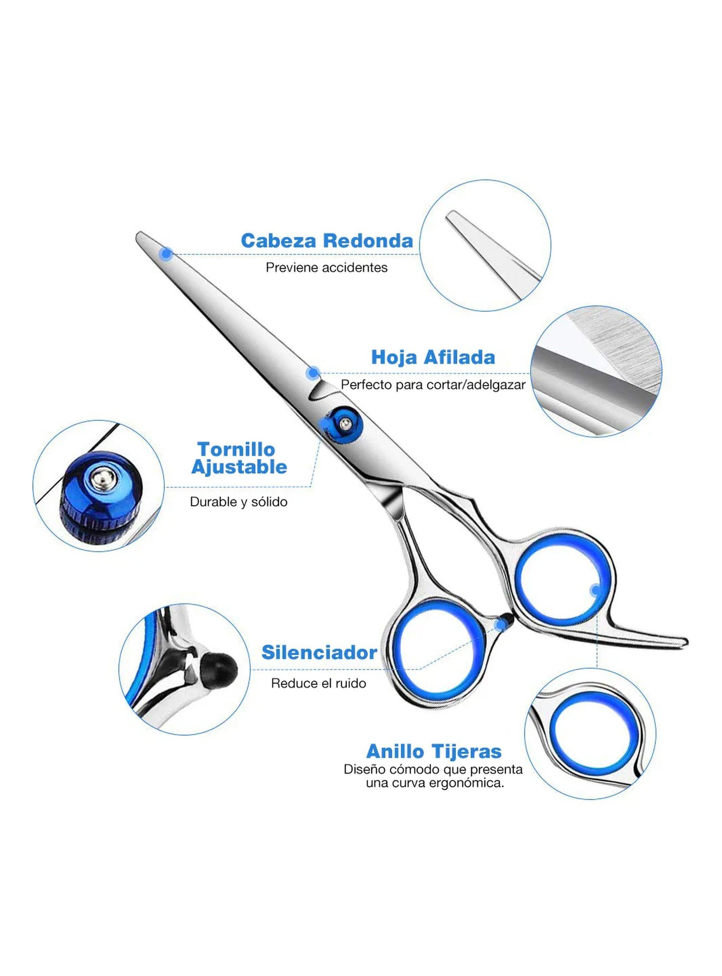 Set de Tijeras para Corte de Pelo Profesional Ajustables Acero Inoxidable-1