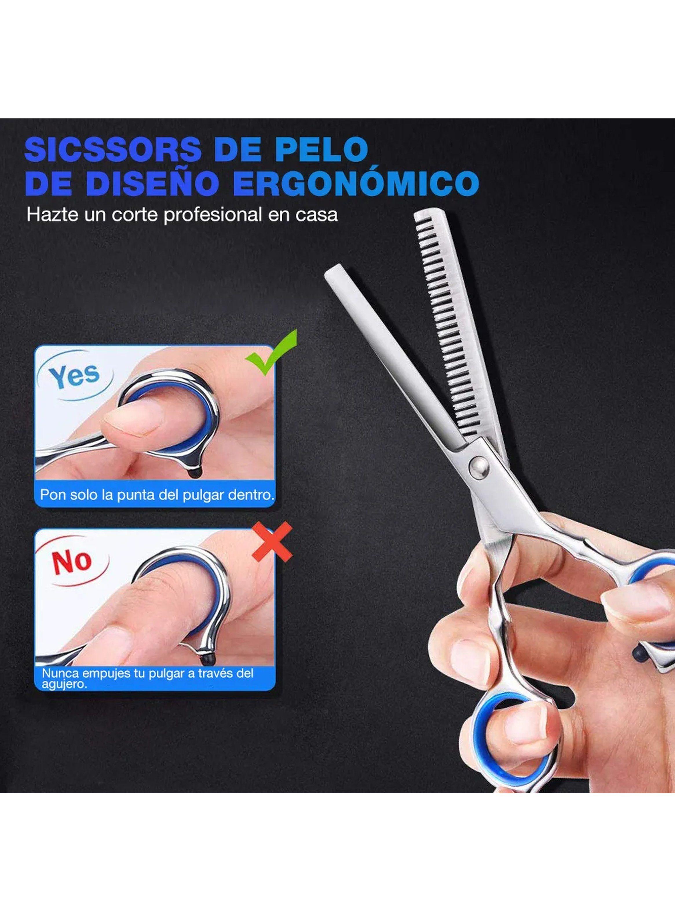 Set de Tijeras para Corte de Pelo Profesional Ajustables Acero Inoxidable-3