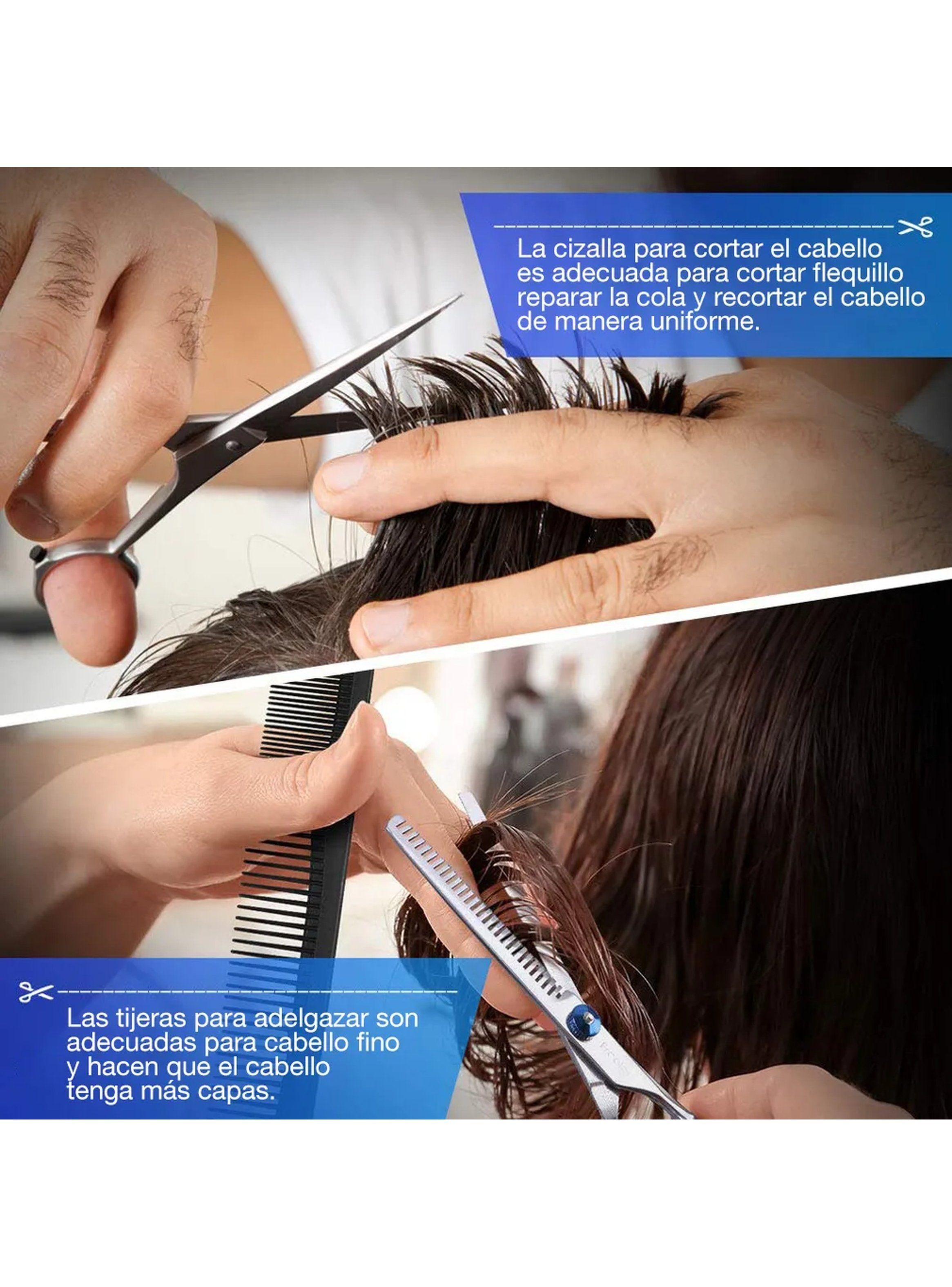 Set de Tijeras para Corte de Pelo Profesional Ajustables Acero Inoxidable-5