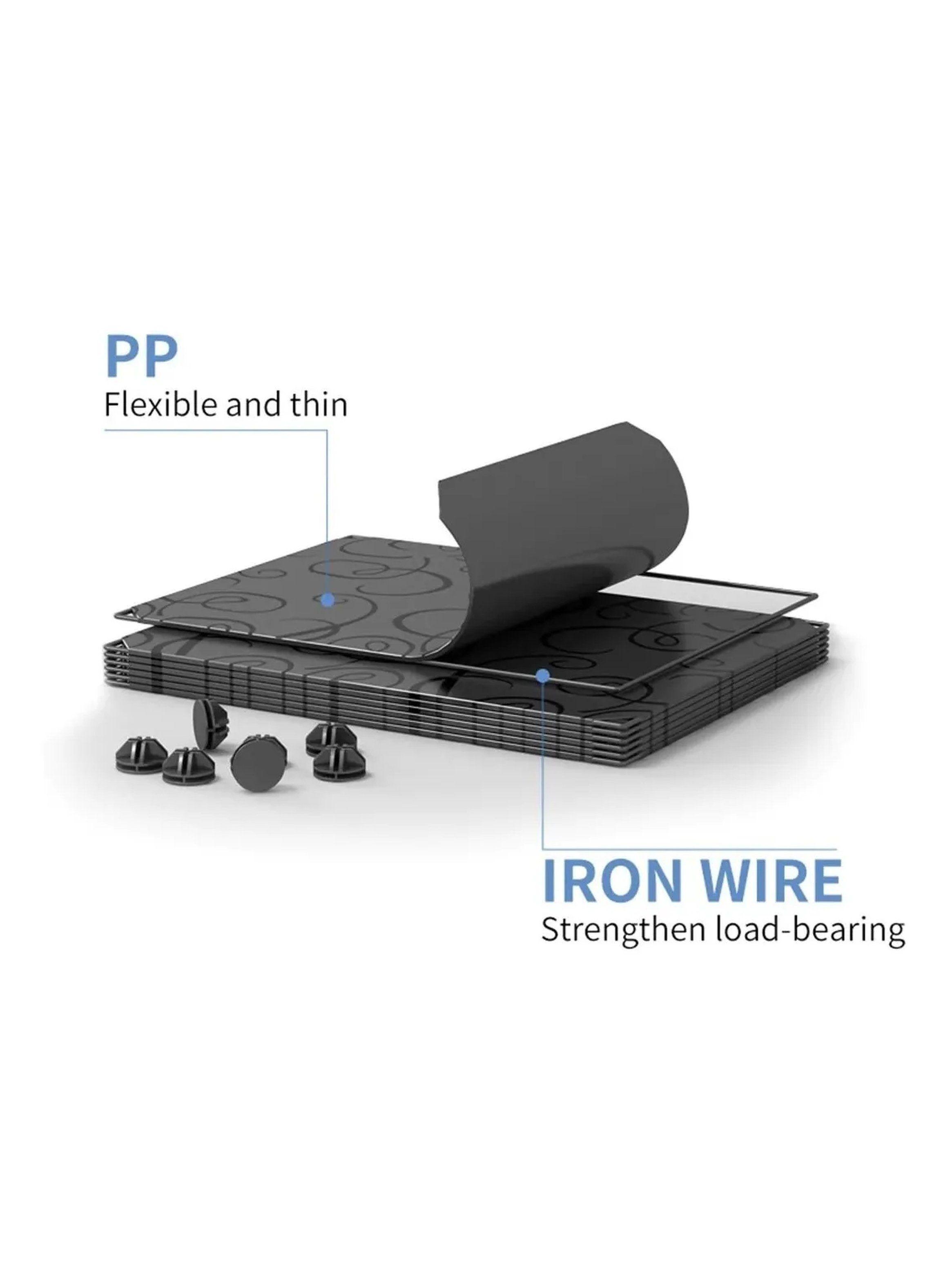 Organizador de Zapatos Modular Plástico Negro con Puertas-4