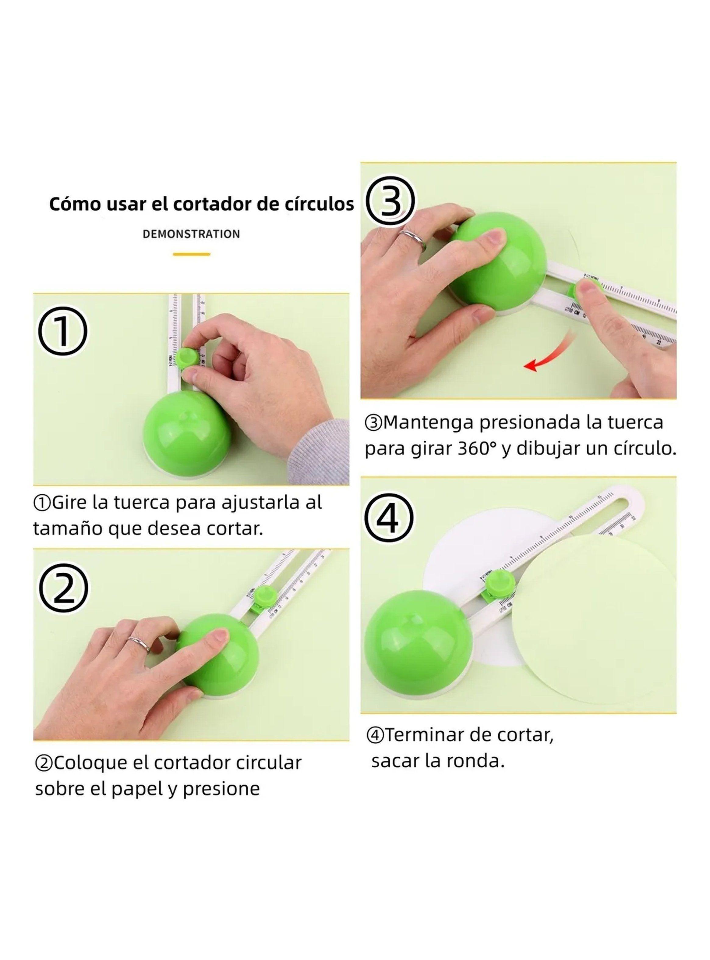 Cortador Circular de Papel Ajustable 10-32 cm Diámetro 2 Piezas-7