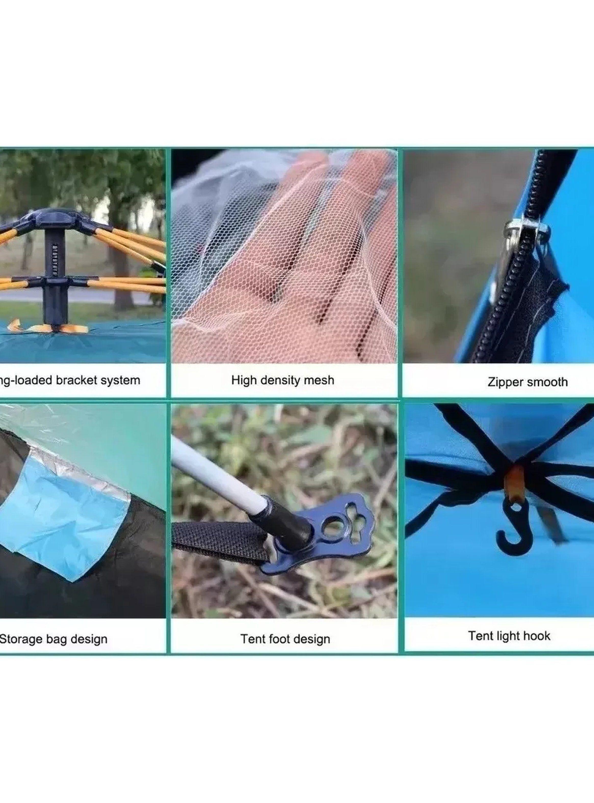 Carpa Camping Automática Impermeable 2-4 Personas-2