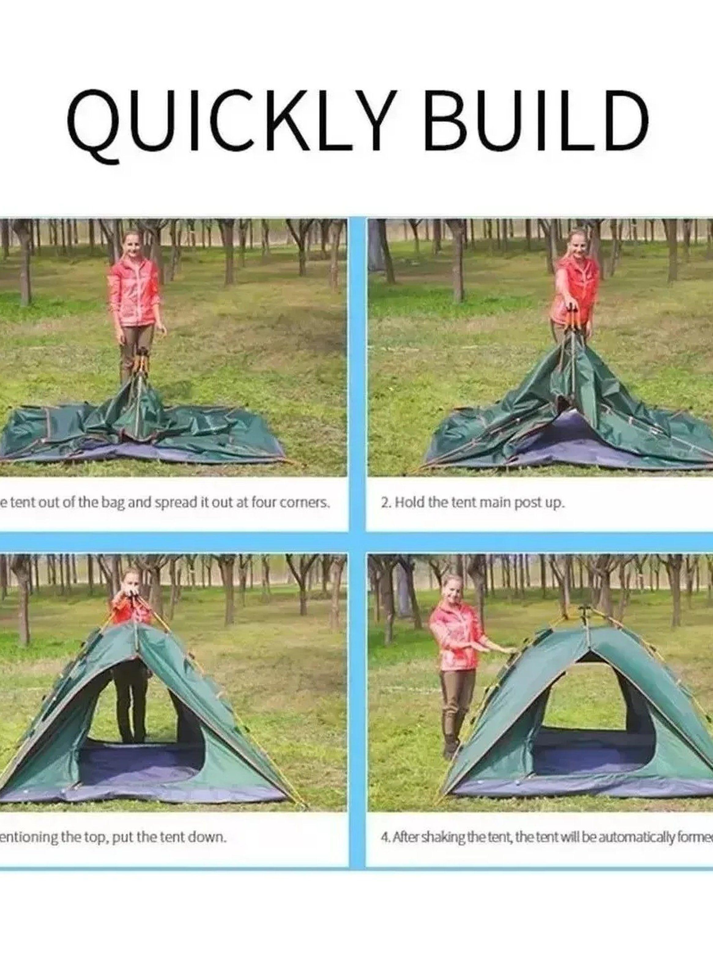 Carpa Camping Automática Impermeable 2-4 Personas-9