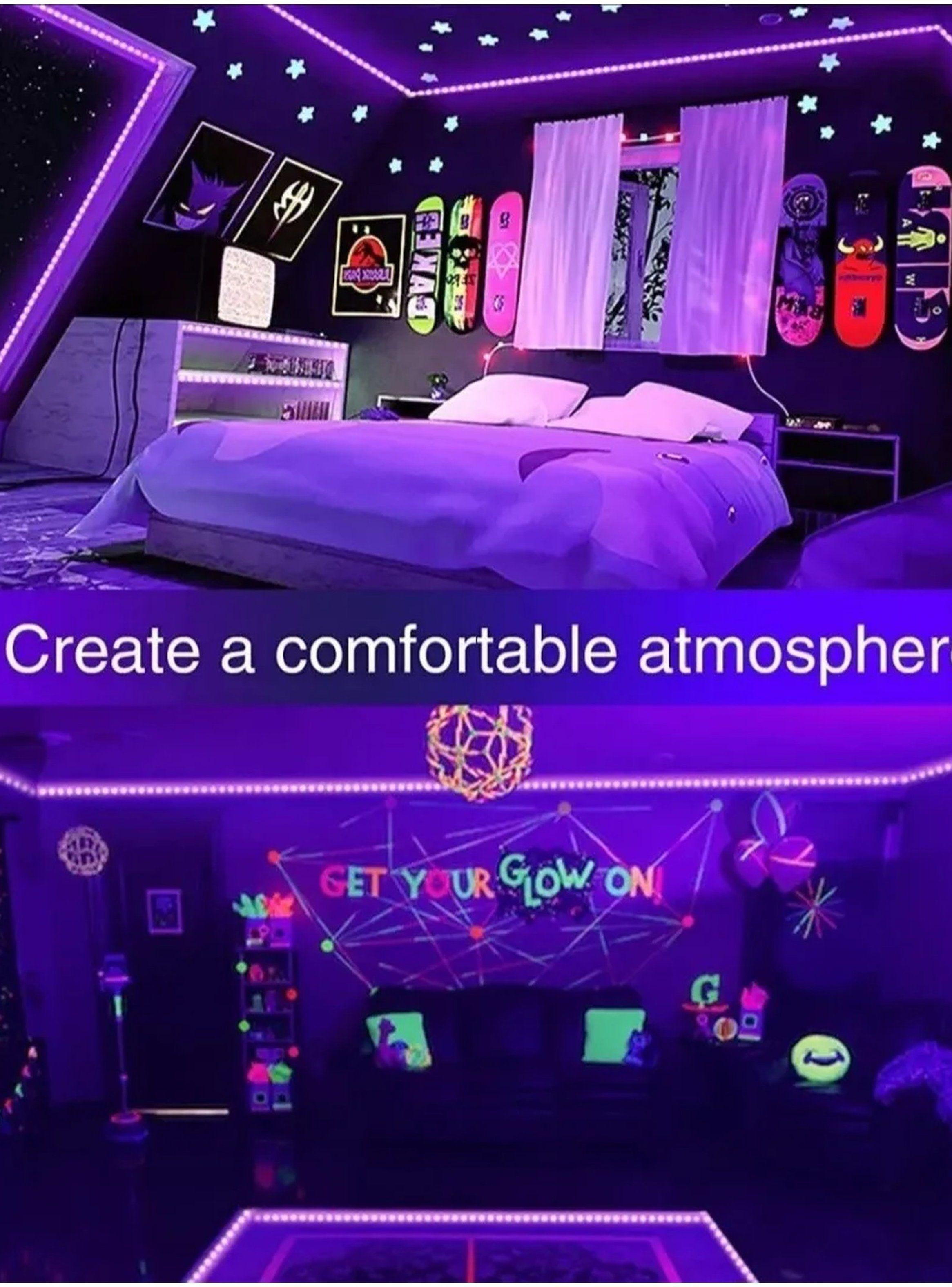 Tira LED Ultravioleta 12V Adhesiva Para Decoración-3