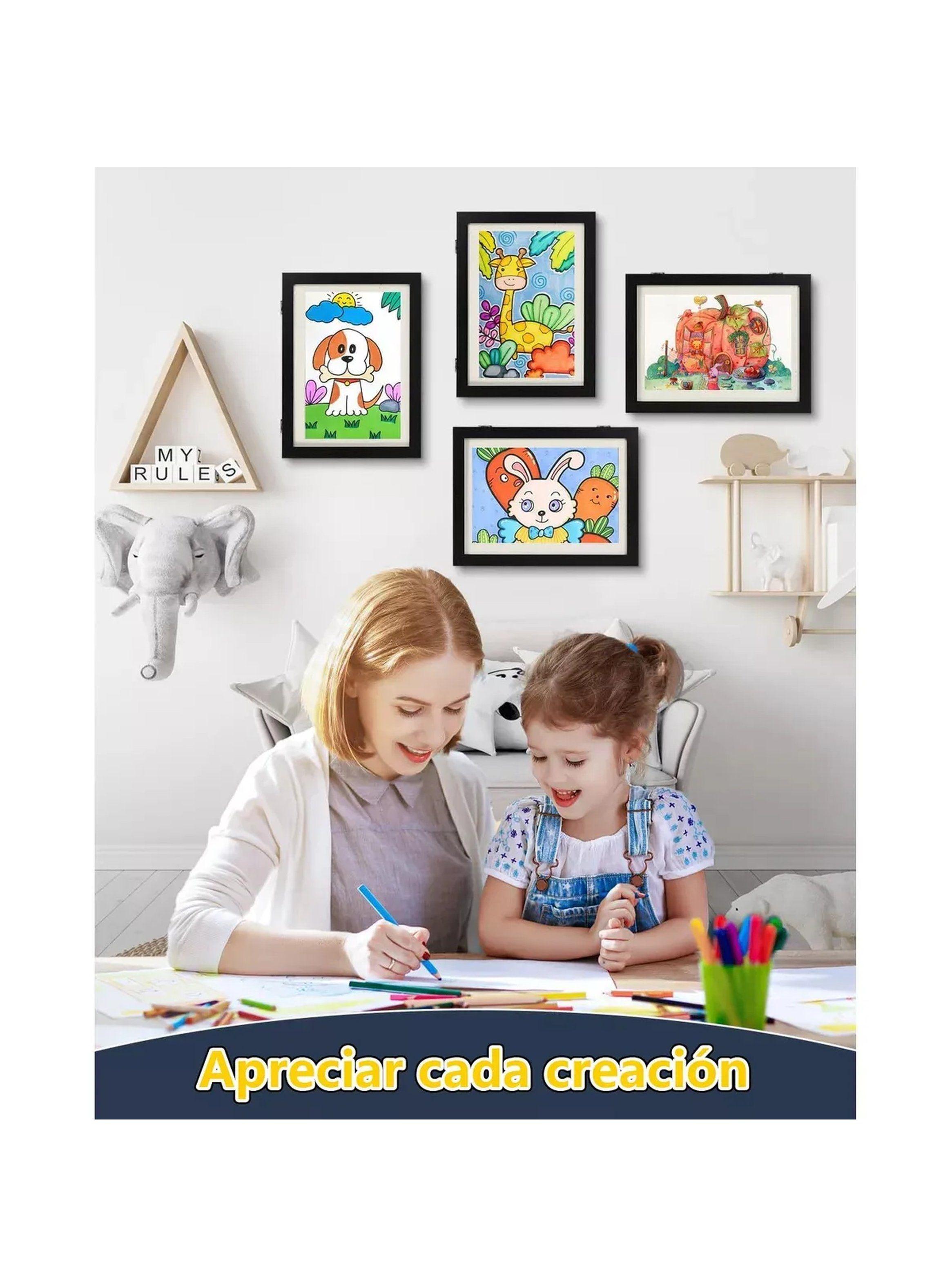 Marco de Exhibición Magnético MDF Negro Capacidad 120 Hojas 33x24cm-4