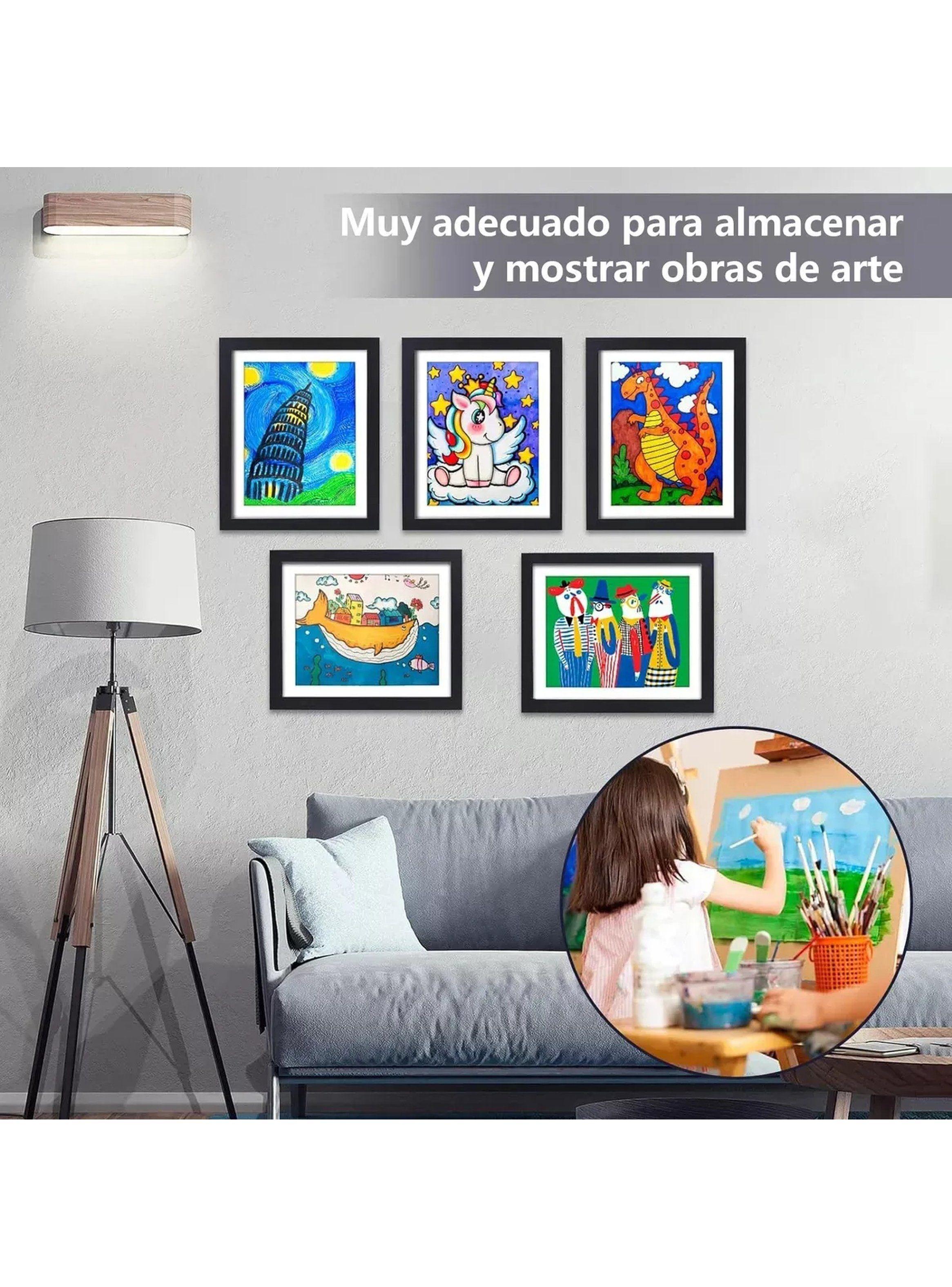 Marco de Exhibición Magnético MDF Negro Capacidad 120 Hojas 33x24cm-6