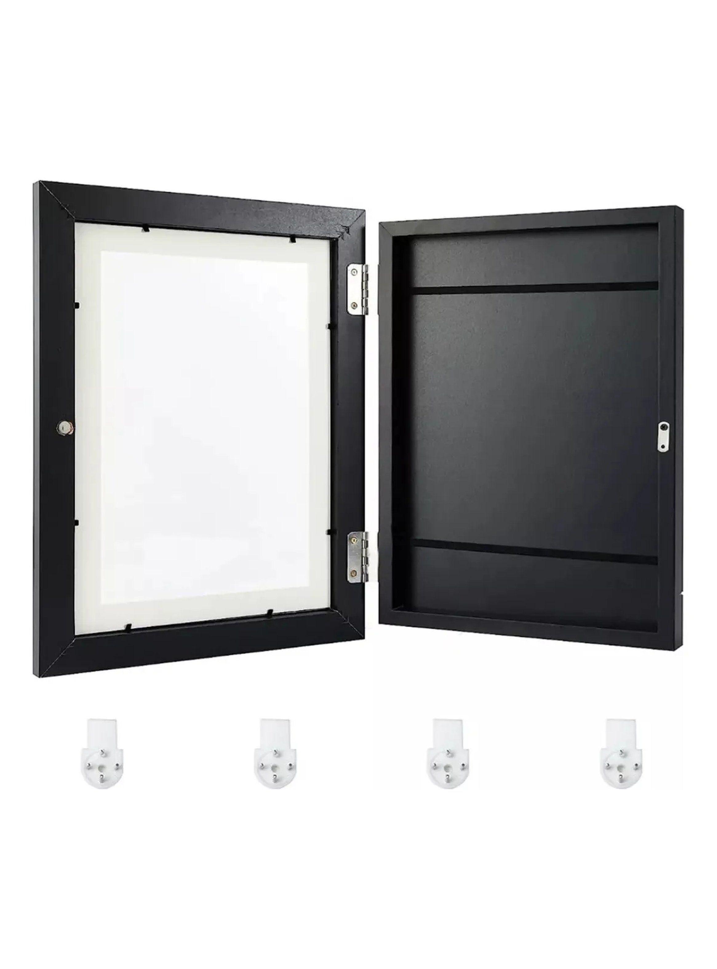 Marco de Exhibición Magnético MDF Negro Capacidad 120 Hojas 33x24cm-7