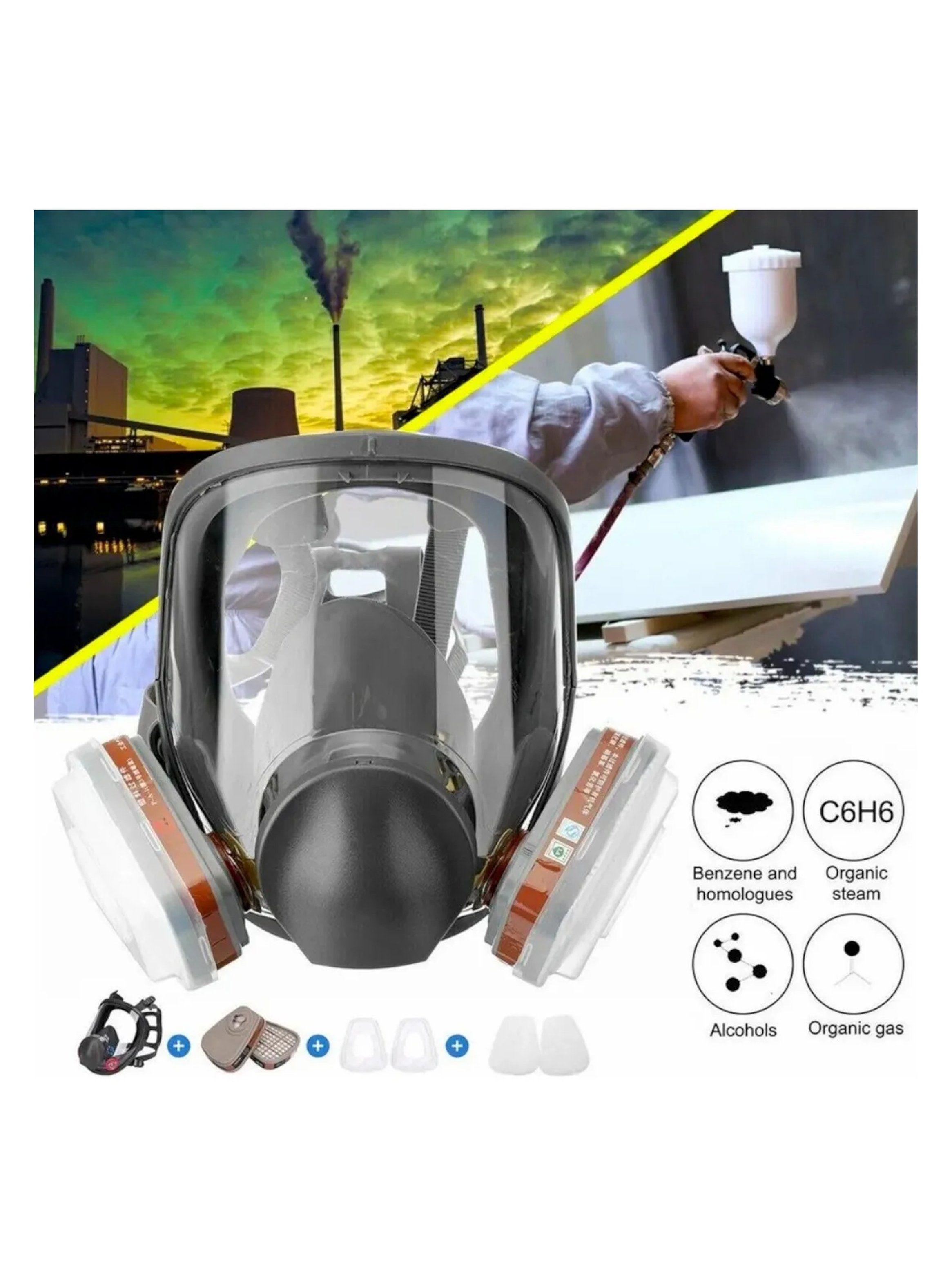 Máscara Respiratoria de Cara Completa 22 x 19 cm Filtros Intercambiables-4