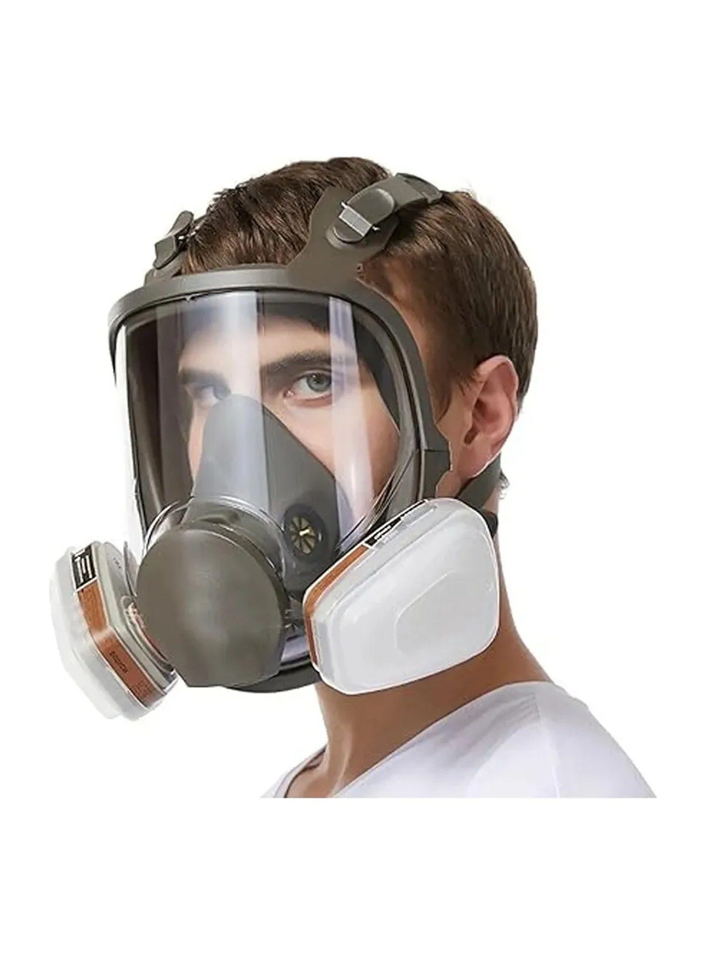 Máscara Respiratoria de Cara Completa 22 x 19 cm Filtros Intercambiables-5