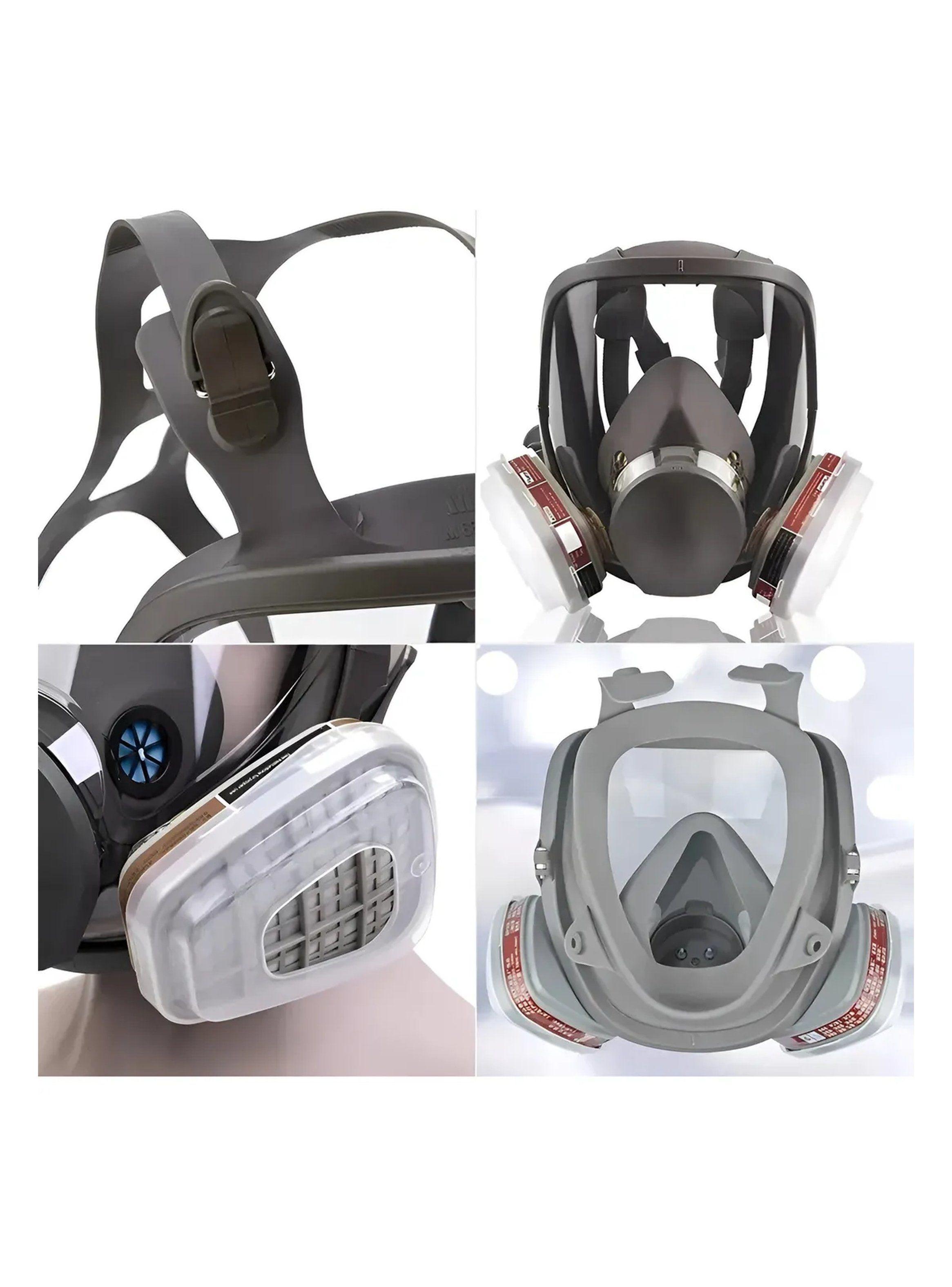 Máscara Respiratoria de Cara Completa 22 x 19 cm Filtros Intercambiables-6