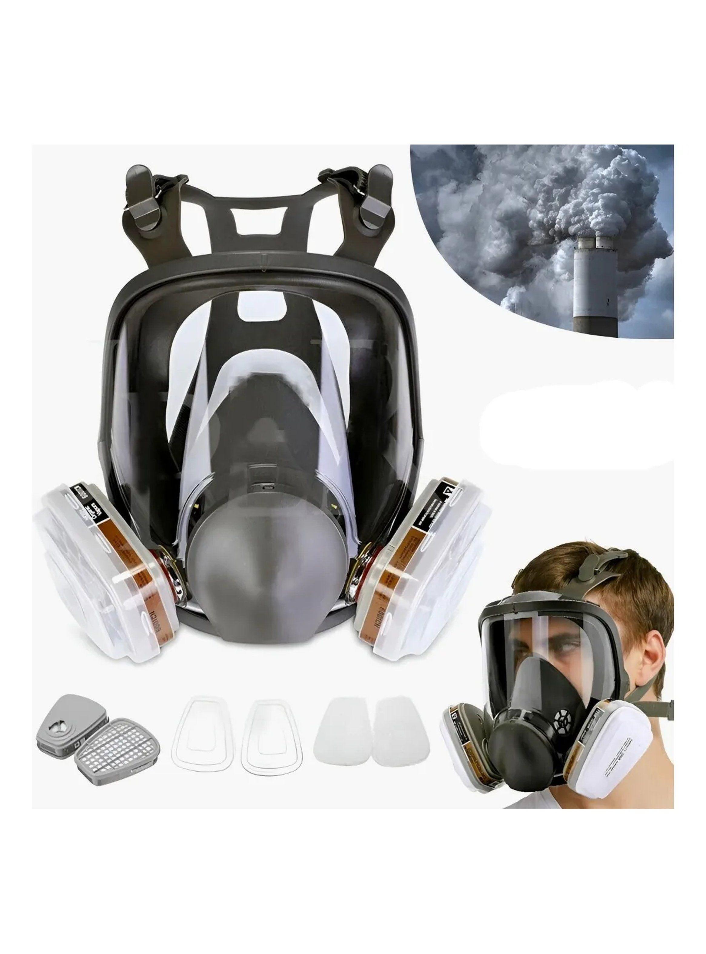 Máscara Respiratoria de Cara Completa 22 x 19 cm Filtros Intercambiables-7