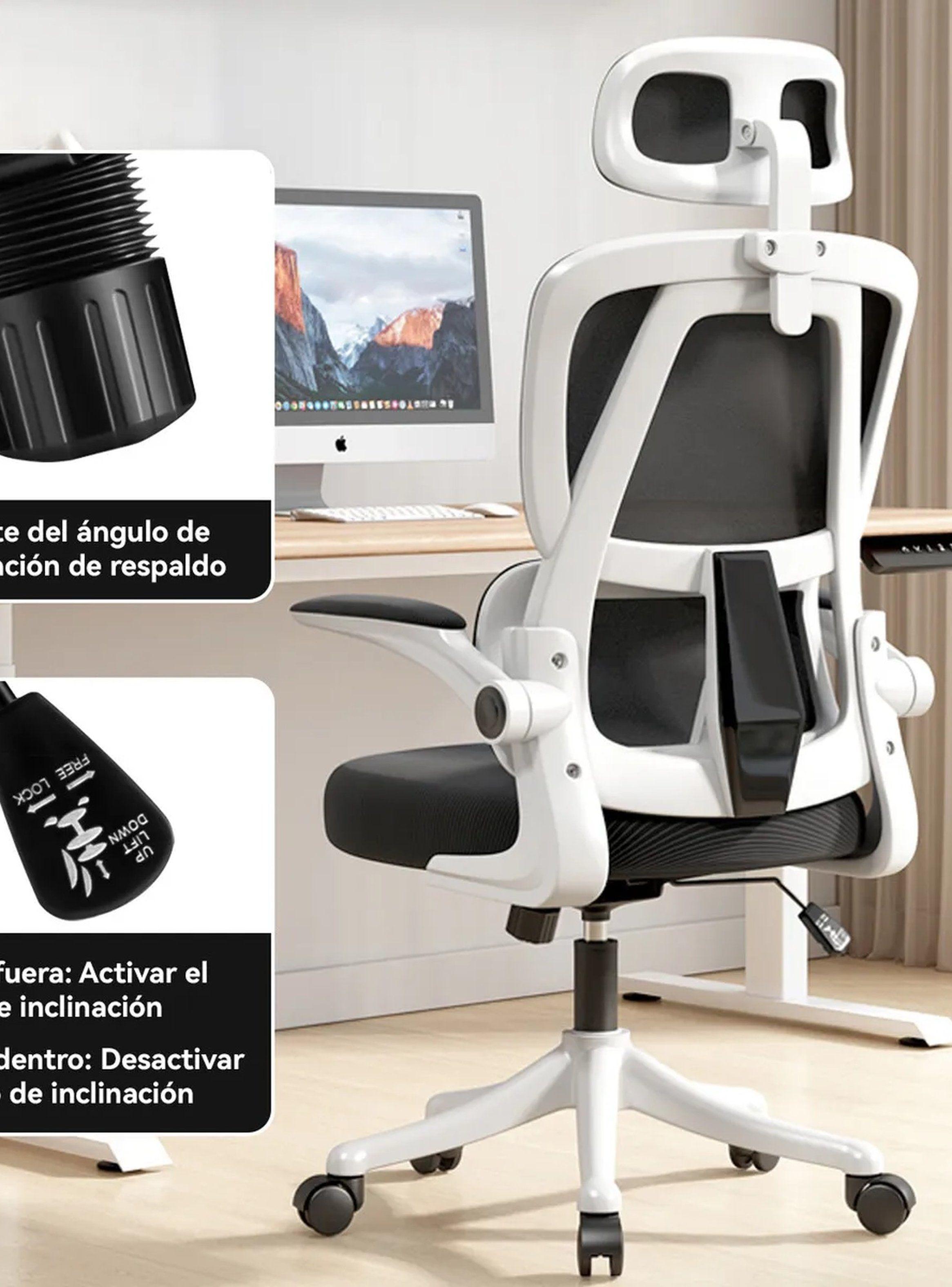 Silla de Oficina Ergonómica Ajustable Respaldo Separado con Soporte Lumbar-3